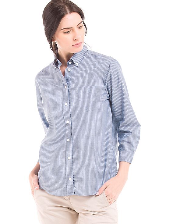 【U LAN】Thin Stripe Overfit Shirt Lioris Oversized Shirt - Black/White Stripe – The Frankie Shop