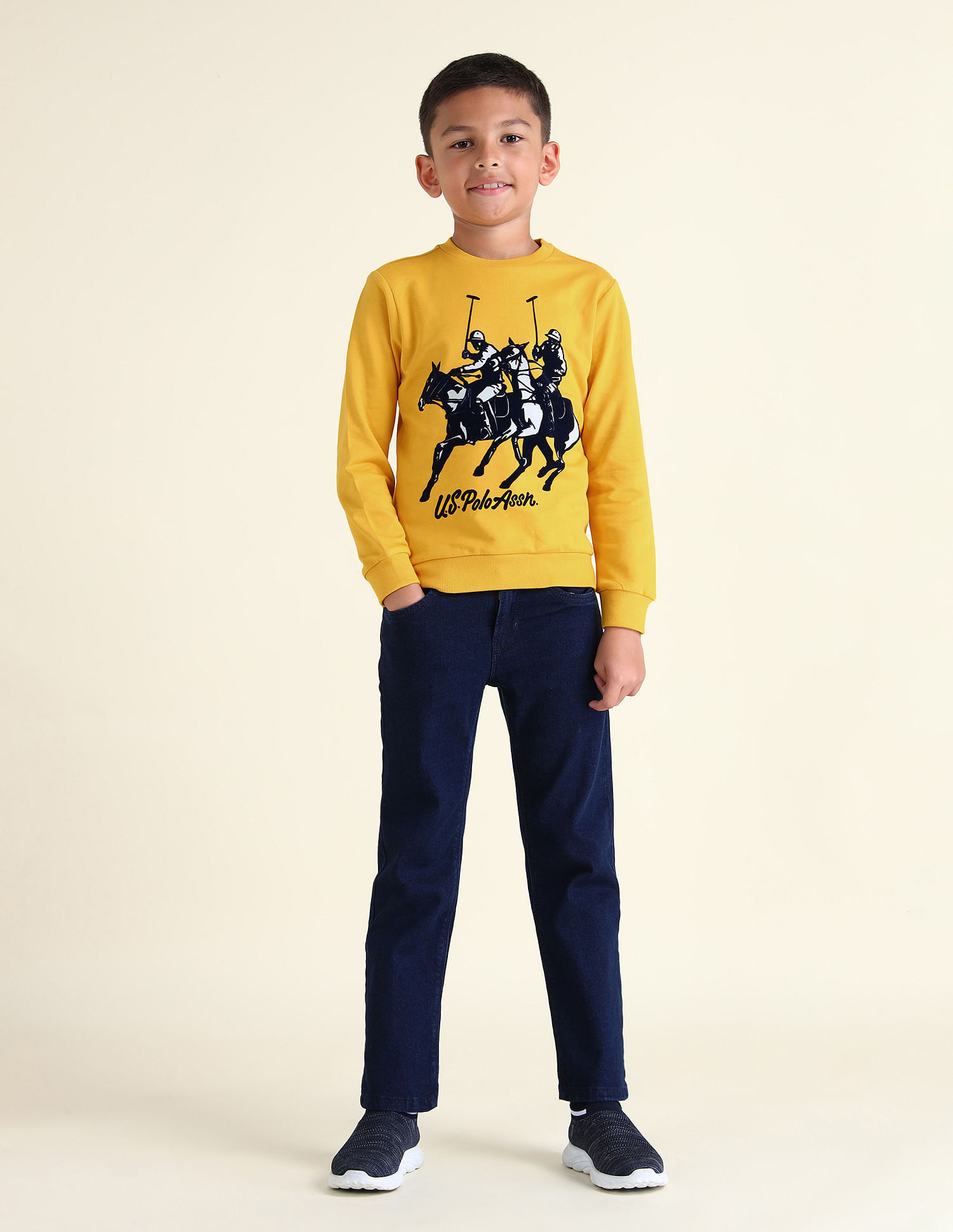 U.S. Polo Assn. Kids Boys Colour block Sweatshirt