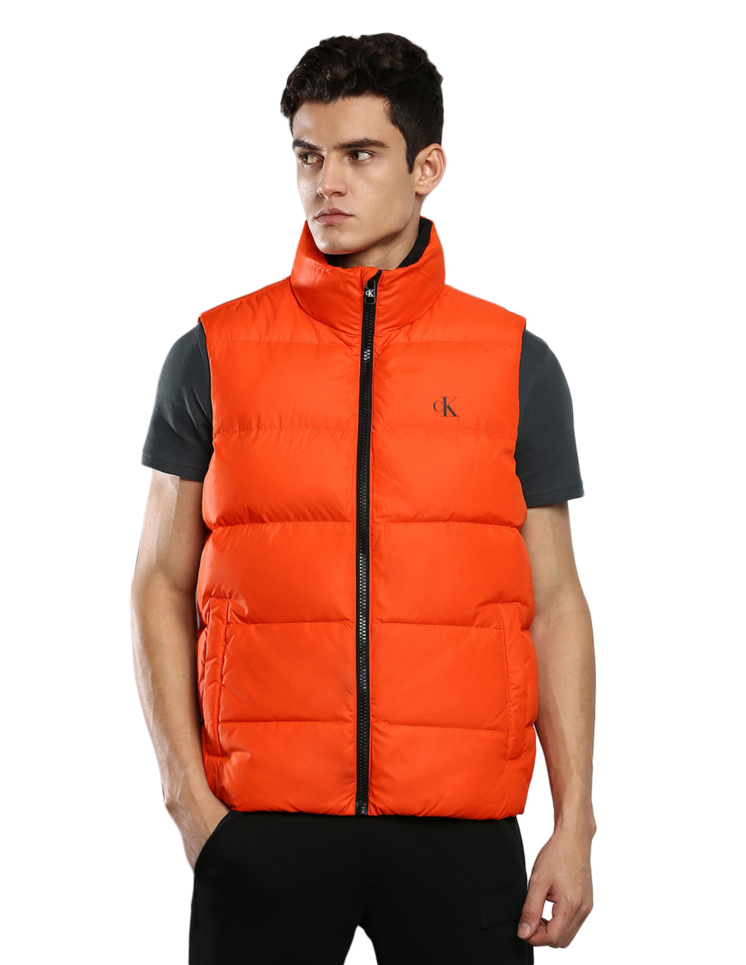 Calvin klein puffer vest mens fashion