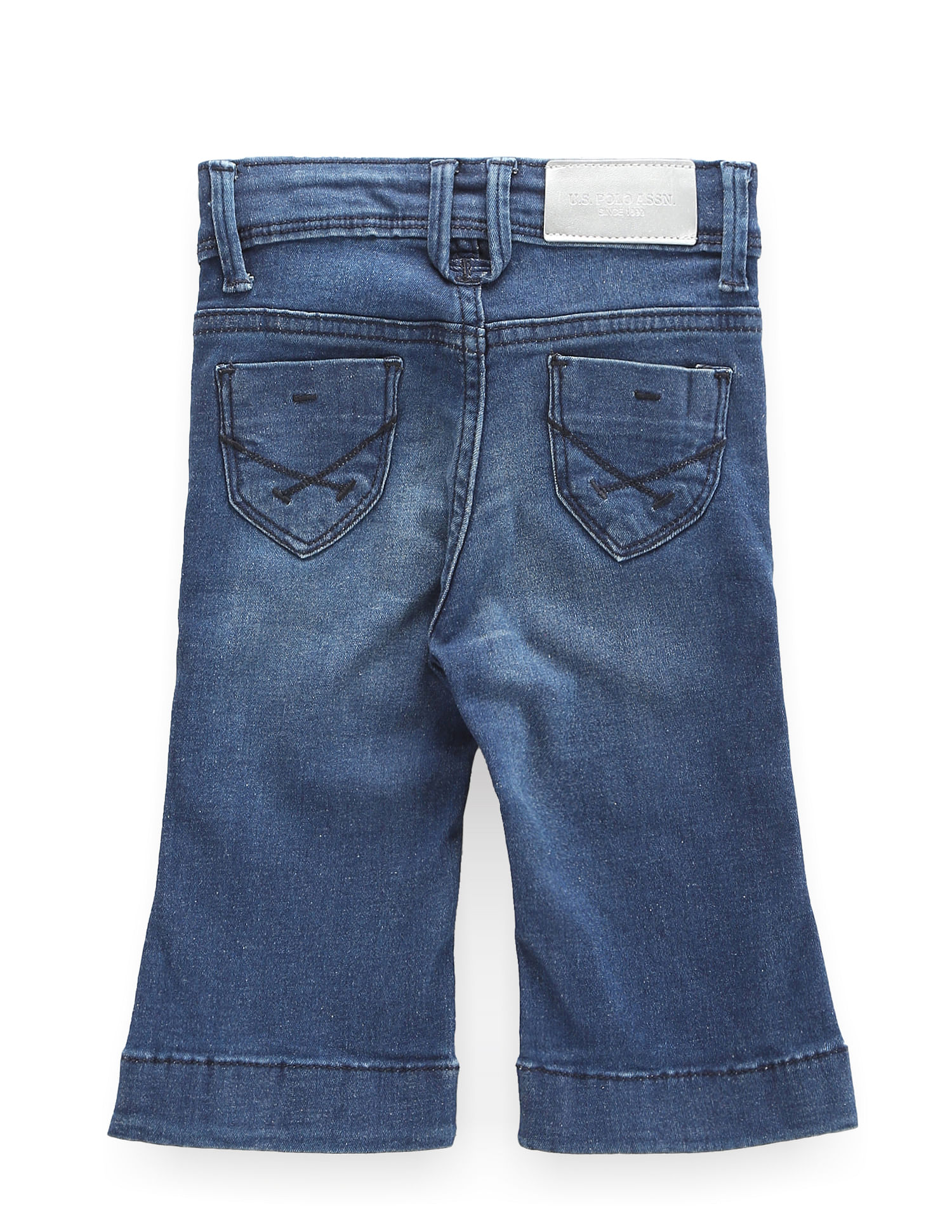 U.S. Polo Assn. Kids Girls Mid Rise Bootcut Jeans