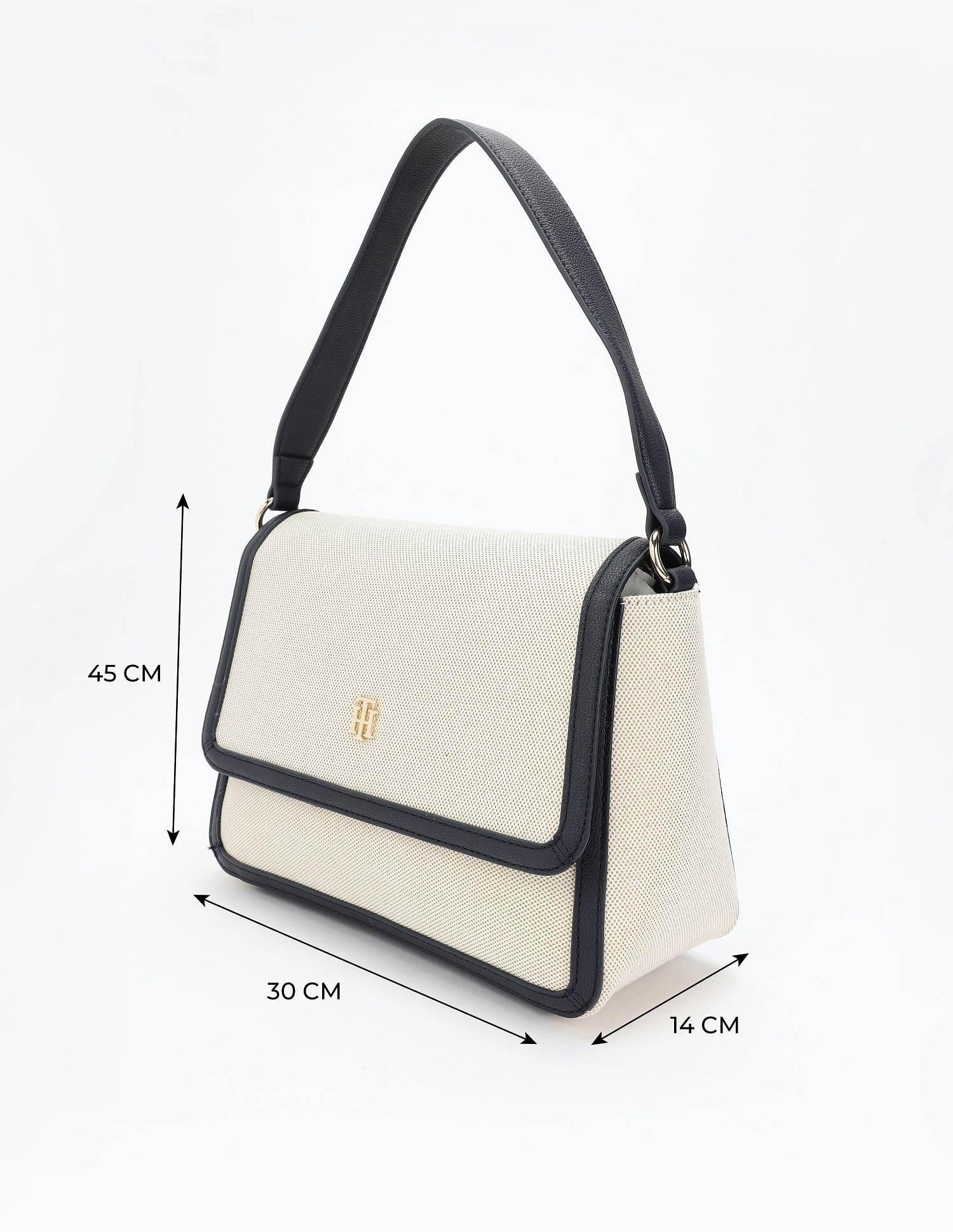 Tommy Hilfiger Solid Blue Polyester Sling Bag