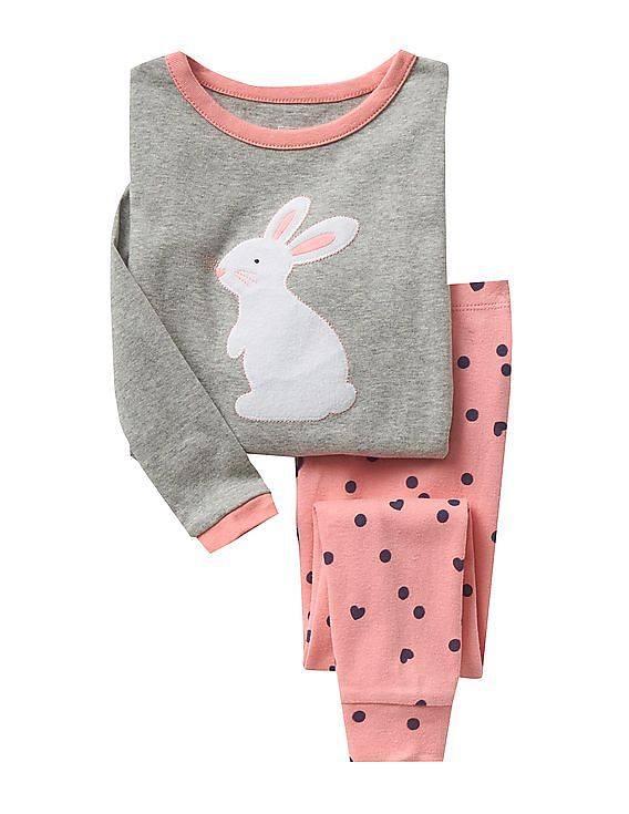 Buy GAP Baby Grey Bunny And Dots Sleep Set NNNOW