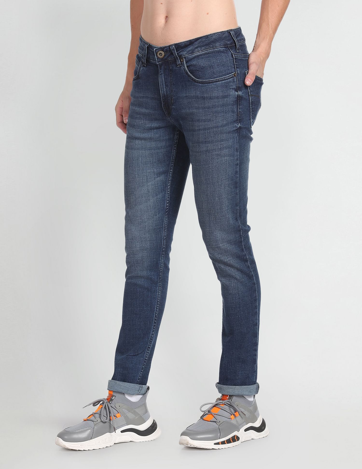 Flying Machine Stone Wash Jackson Skinny Fit Jeans