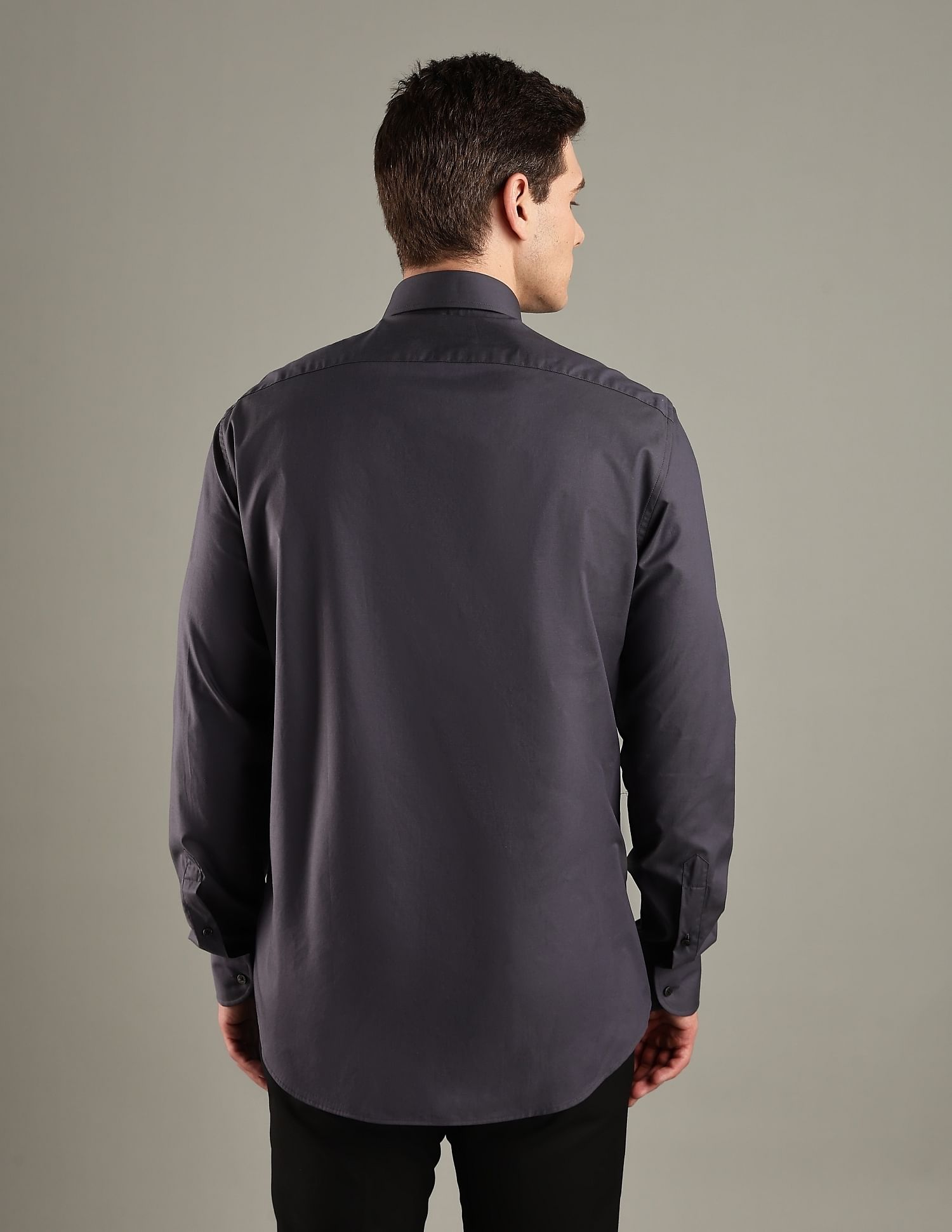 Tommy Hilfiger Solid Regular-Fit Cotton Woven Shirt