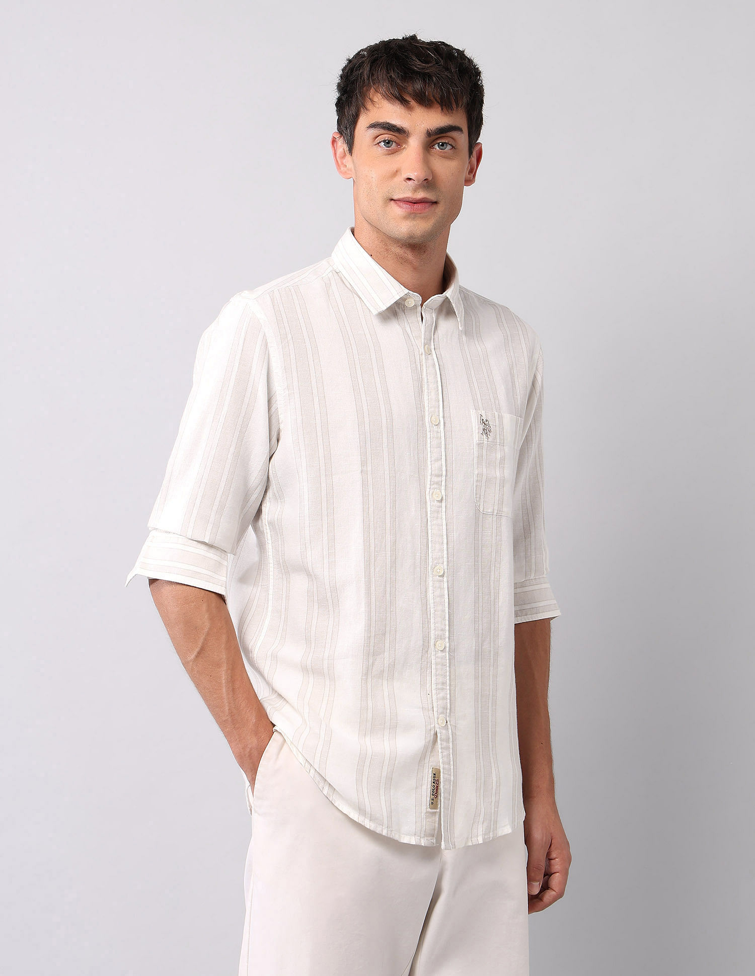 U.S. Polo Assn. Denim Co. Vertical Striped Regular Fit Shirt