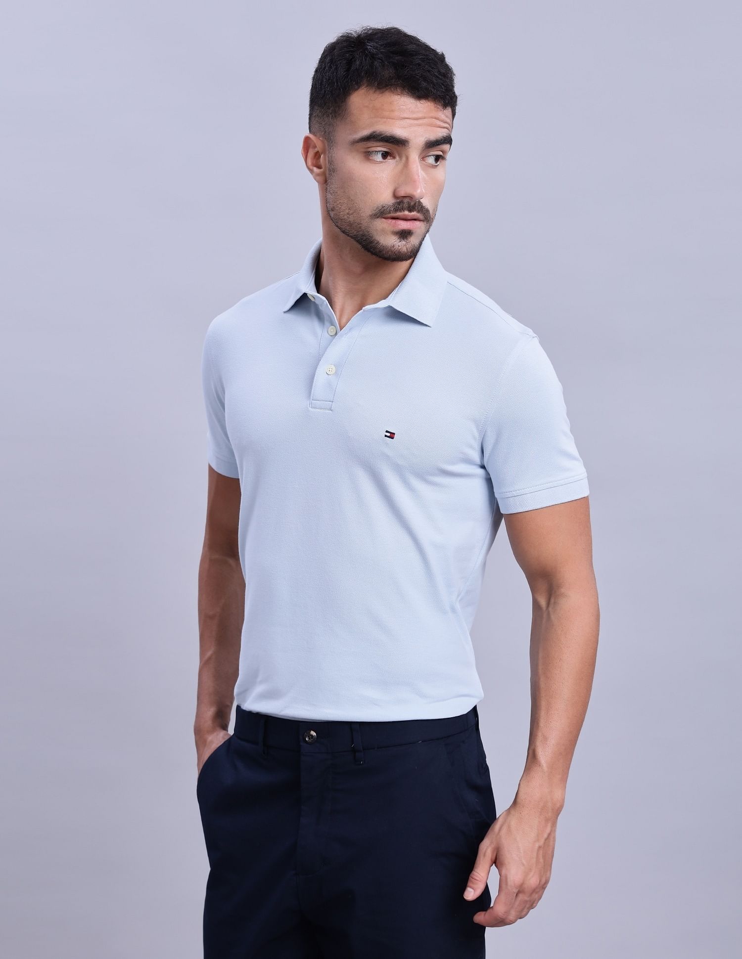 Tommy Hilfiger Solid Regular-Fit Cotton Polo Shirts