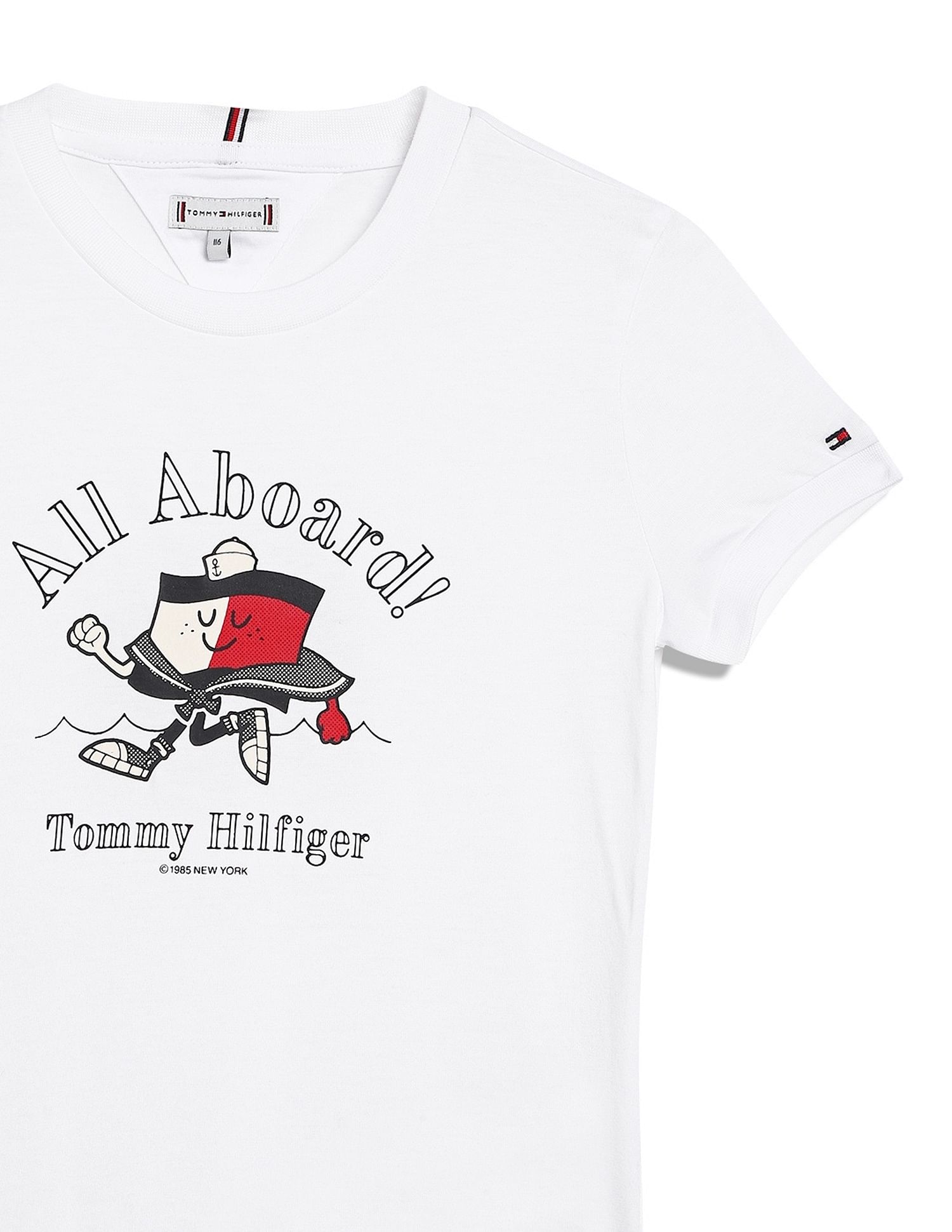 Tommy Hilfiger Kids Girls Graphic Regular-Fit Cotton T-Shirt