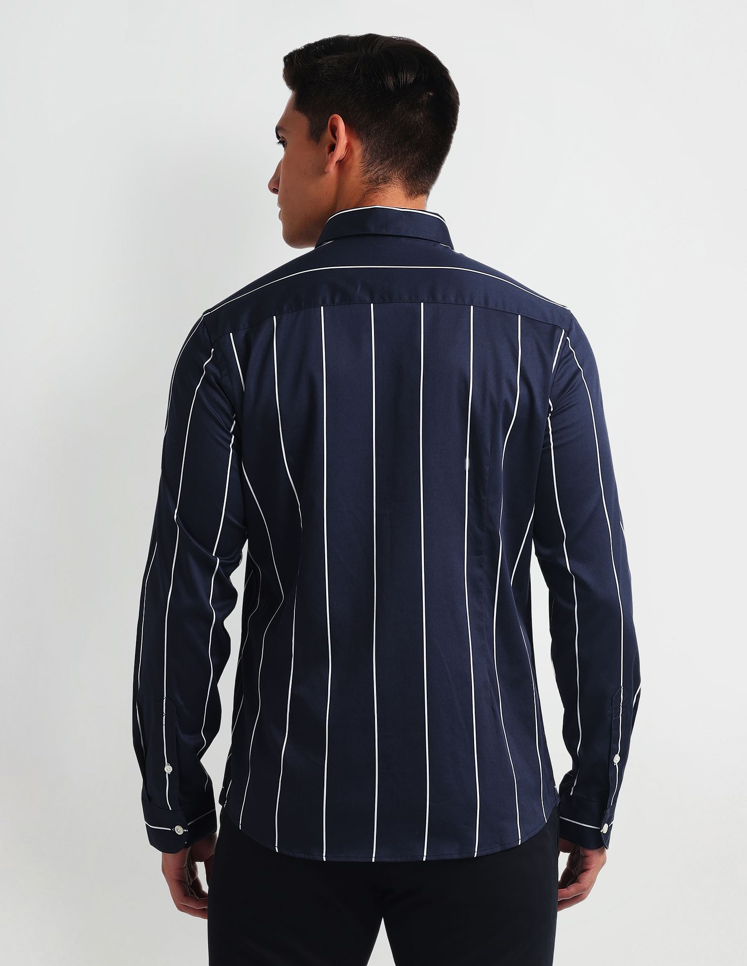 U.S. Polo Assn. Denim Co. Vertical Stripe Slim Shirt