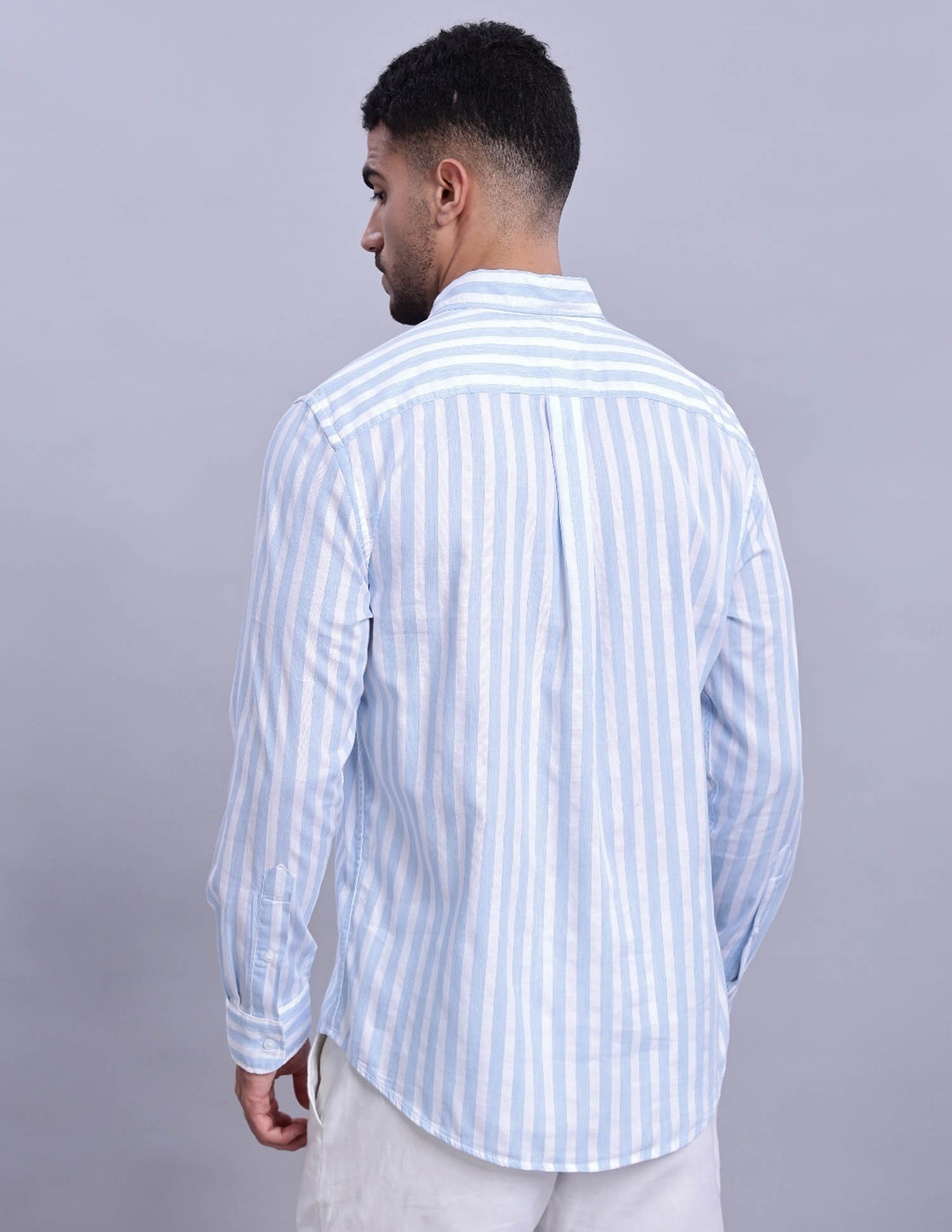 Tommy Hilfiger Striped Regular Fit Plain Woven Shirt