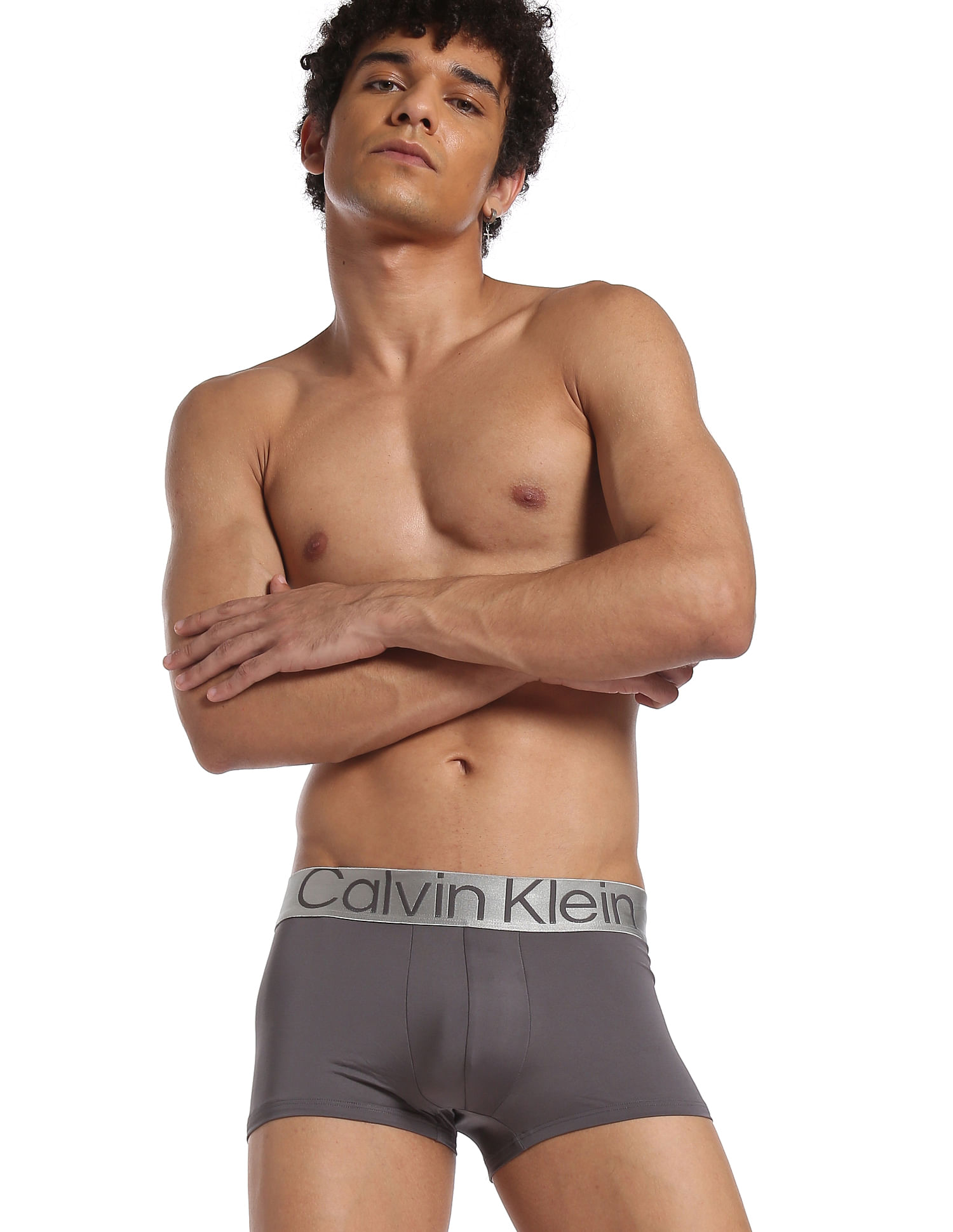 Buy Calvin Klein Underwear Men Assorted Low Rise Solid Trunks - Pack Of 3 