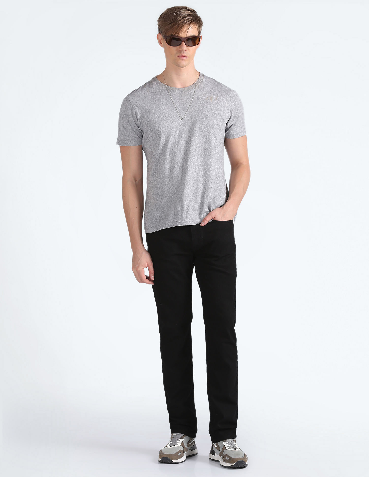 Flying Machine Mid Rise Slim Straight Fit Jeans