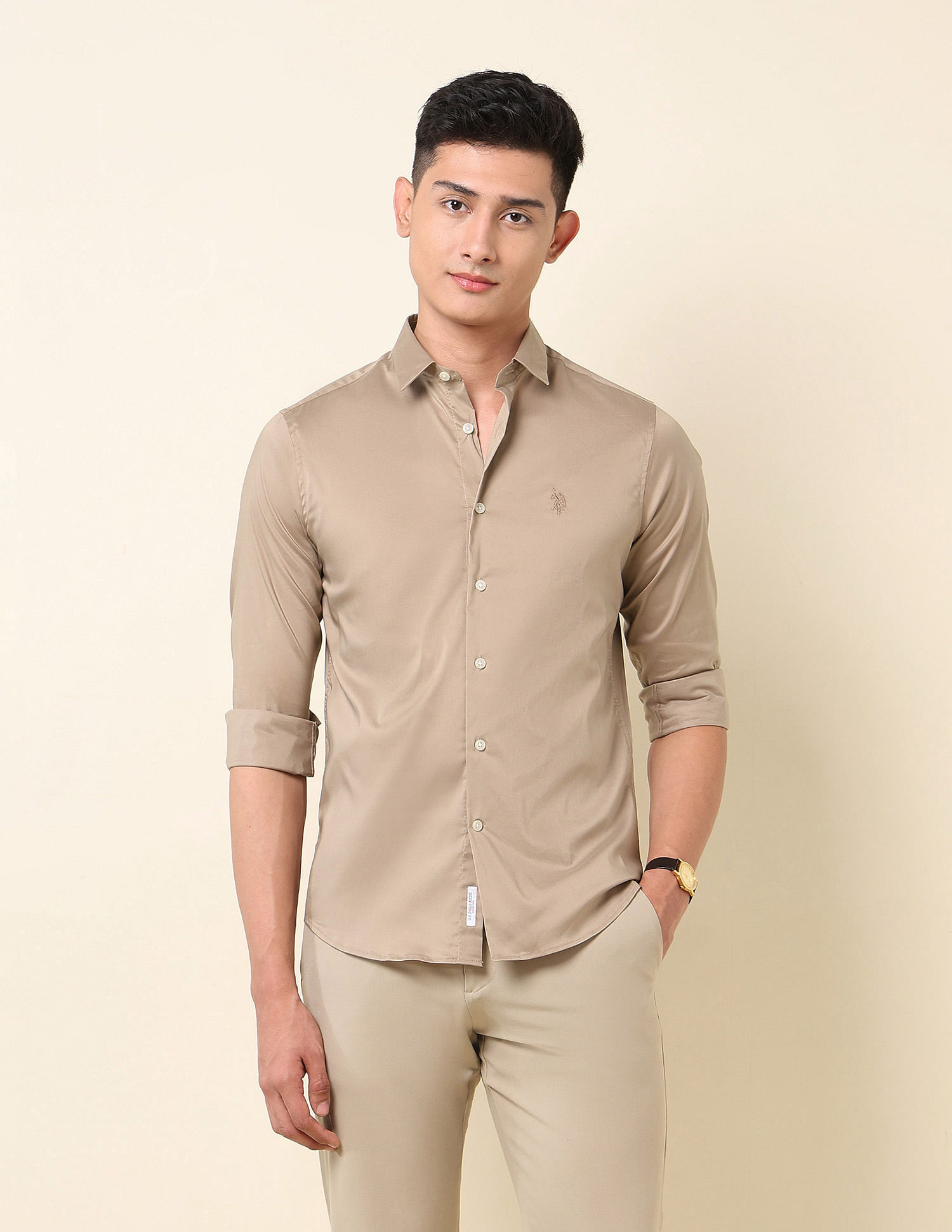 U.S. Polo Assn. Tailored Fit Solid Shirt
