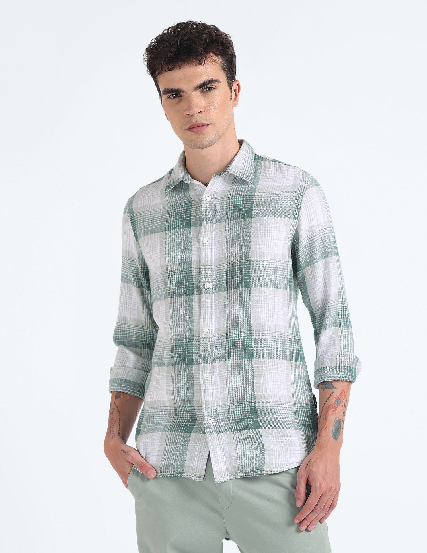 Flying Machine Dupplin Check Slim Shirt