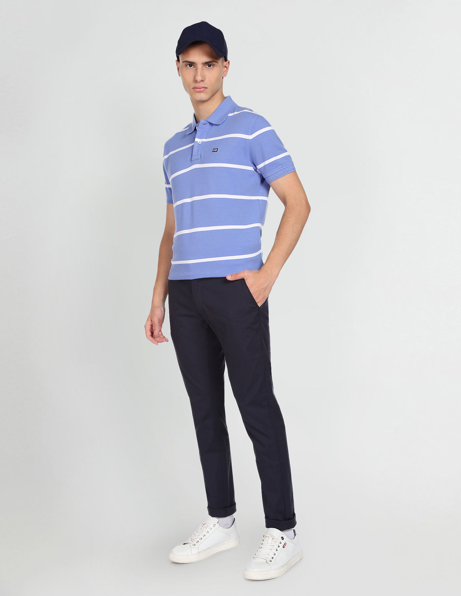 Arrow Sports Contrast Stripe Polo Shirt