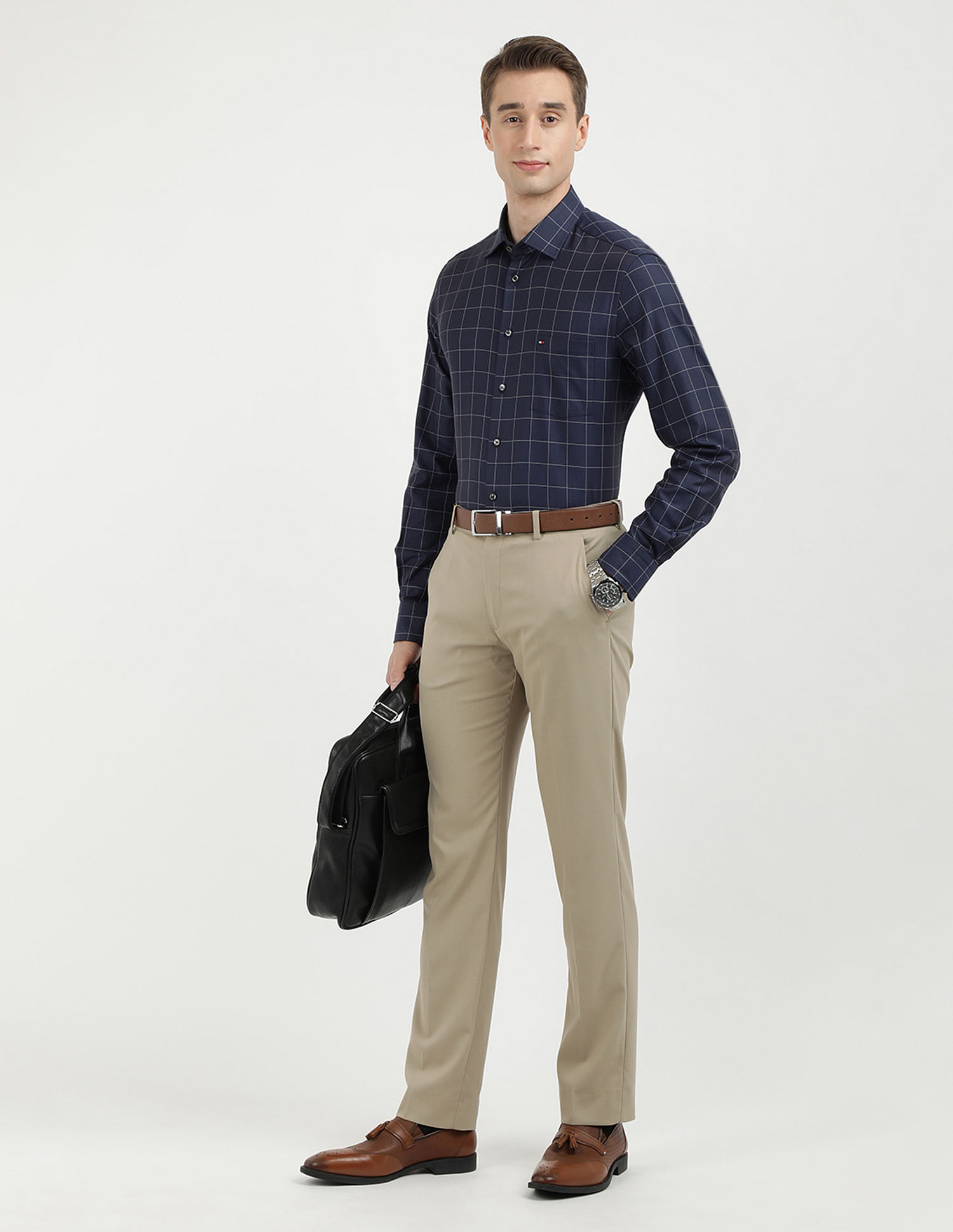 Tommy Hilfiger Windowpane Check Regular Fit Shirt