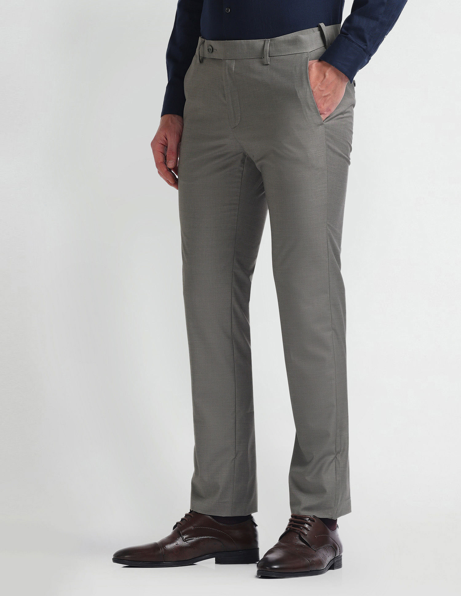 Buy Arrow Heathered Autoflex Trousers 