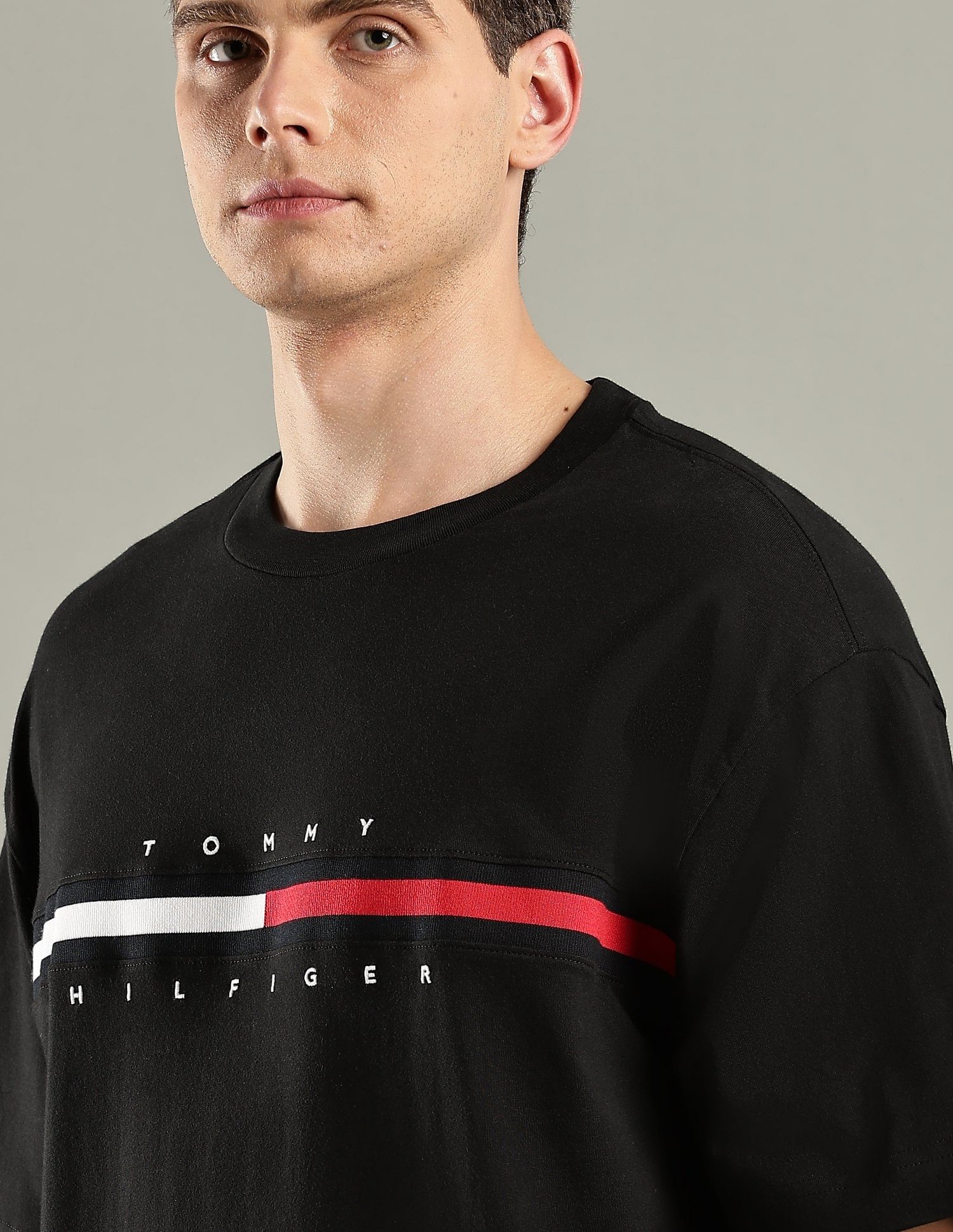 Tommy Hilfiger Embroidered Logo Regular-Fit Cotton T-Shirt