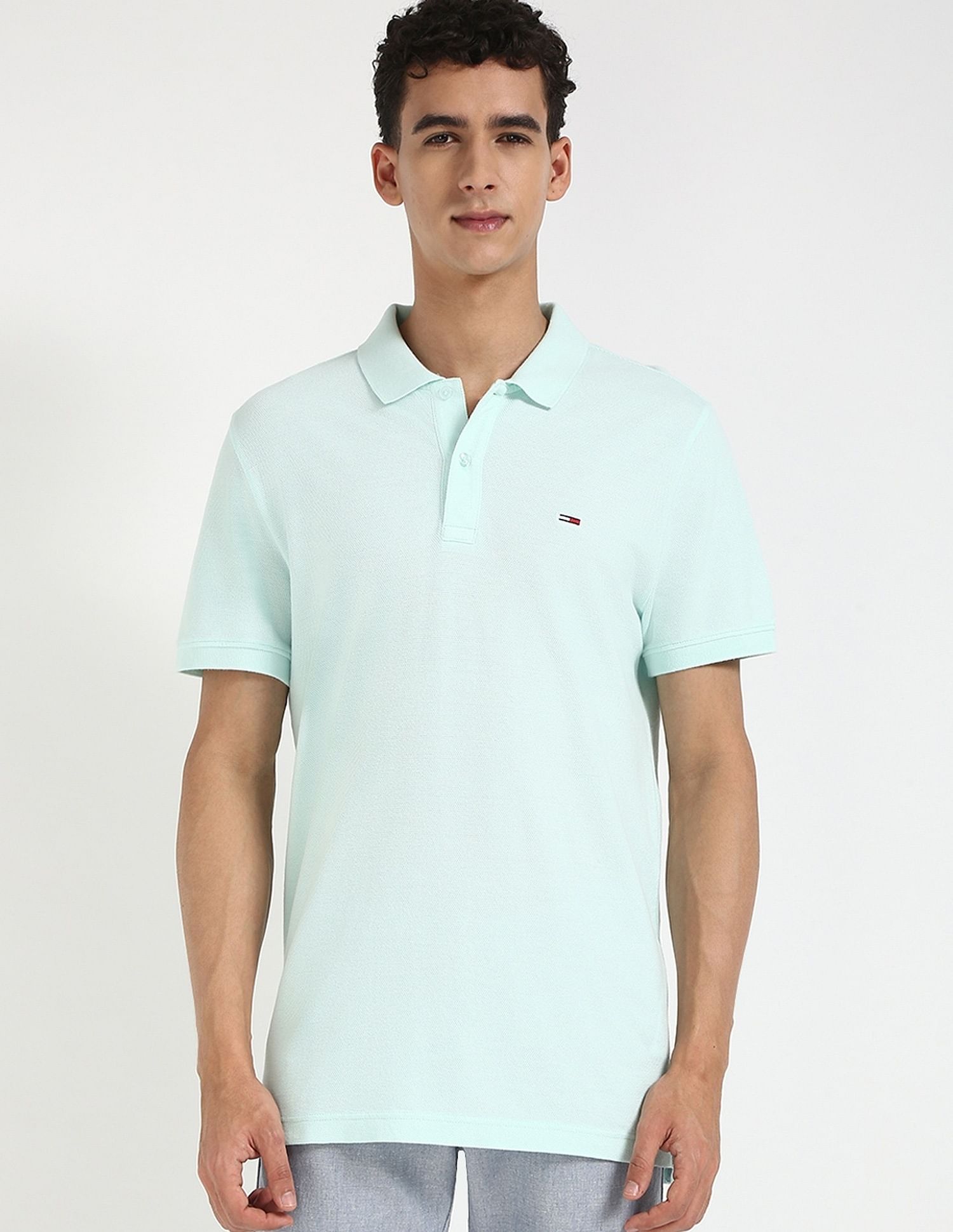 Tommy Hilfiger Solid Slim-Fit Cotton Polo Shirt