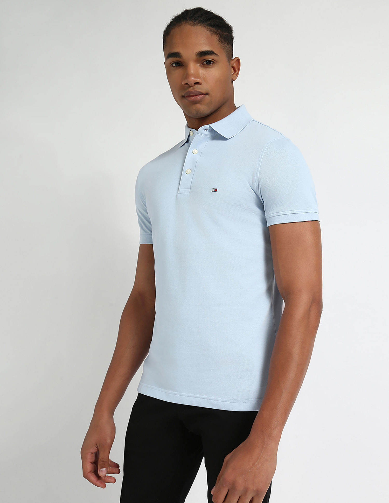 Tommy Hilfiger Solid Slim-Fit Cotton Polo Shirt