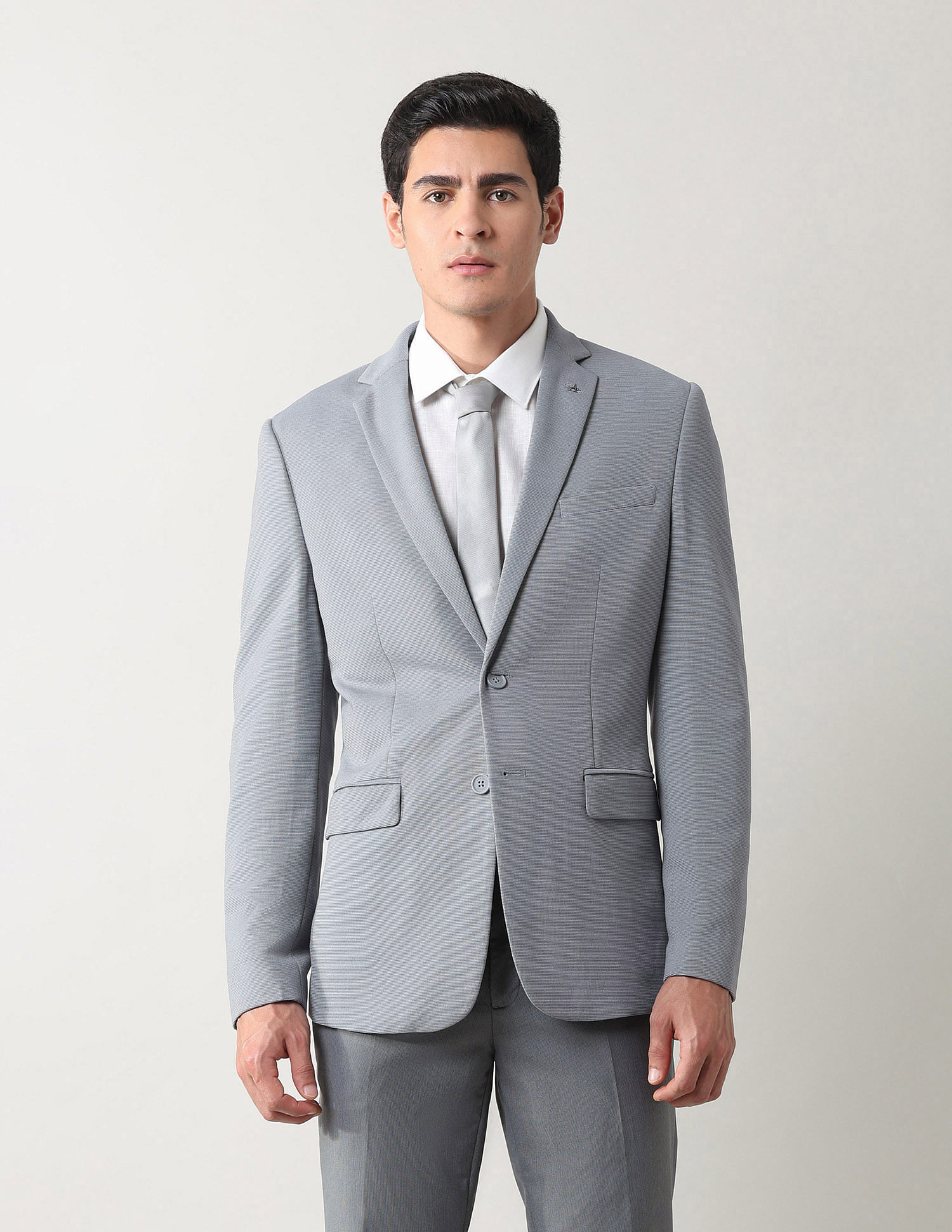 Arrow Zero Calorie Slim Fit Textured Blazer
