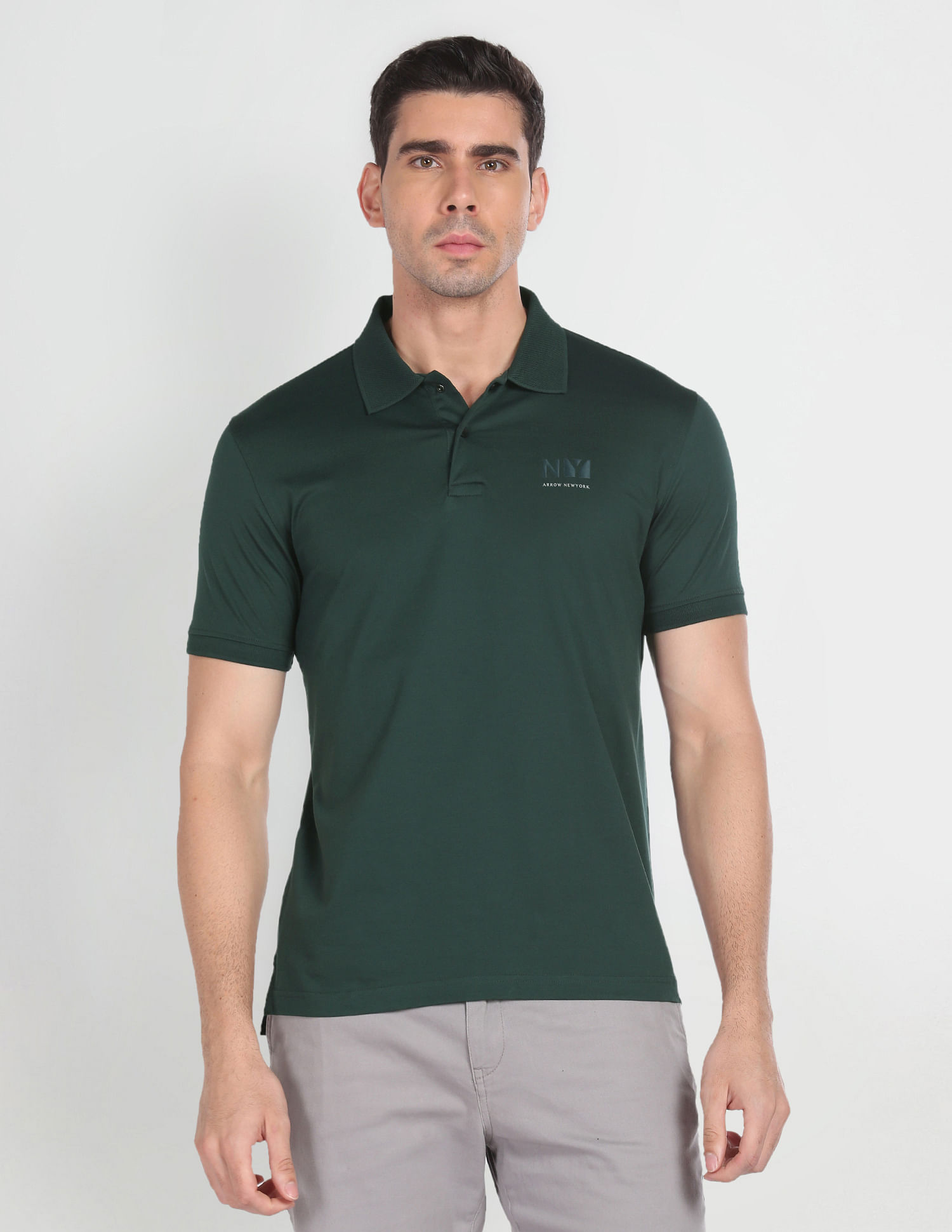 Arrow Newyork Pure Cotton Solid Polo Shirt