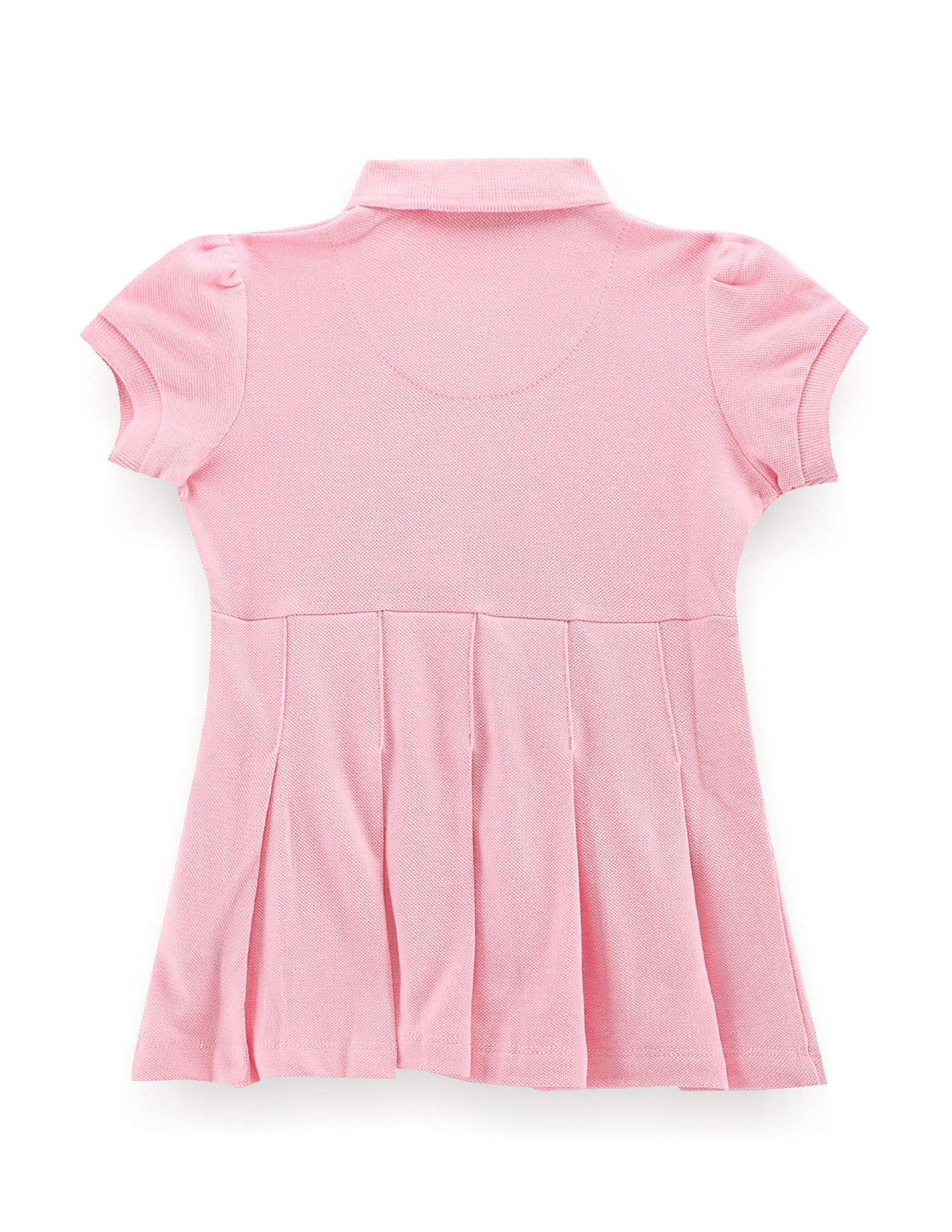 U.S. Polo Assn. Kids Girls Solid Cotton Dress