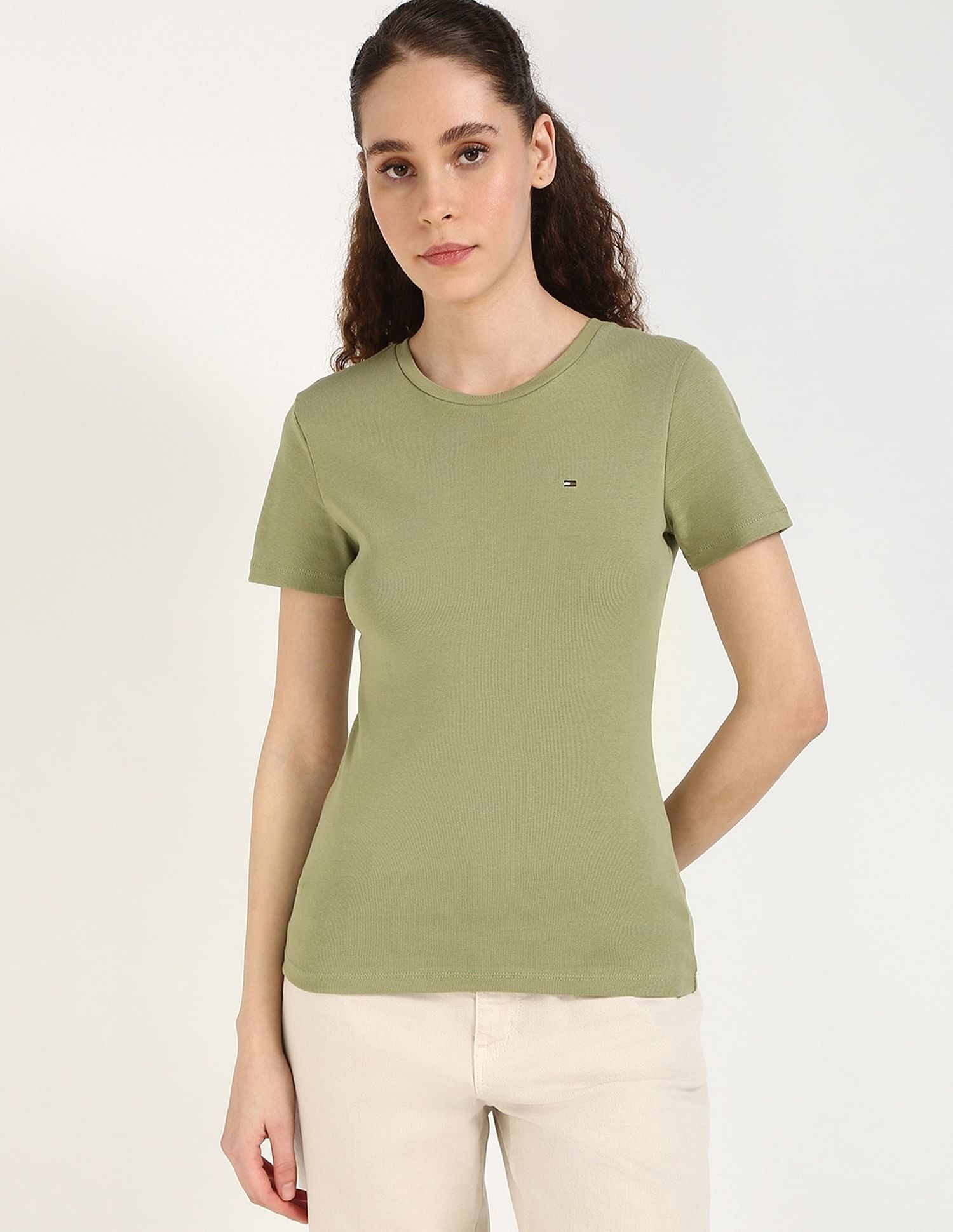 Tommy Hilfiger Solid Regular-Fit Cotton T-Shirt