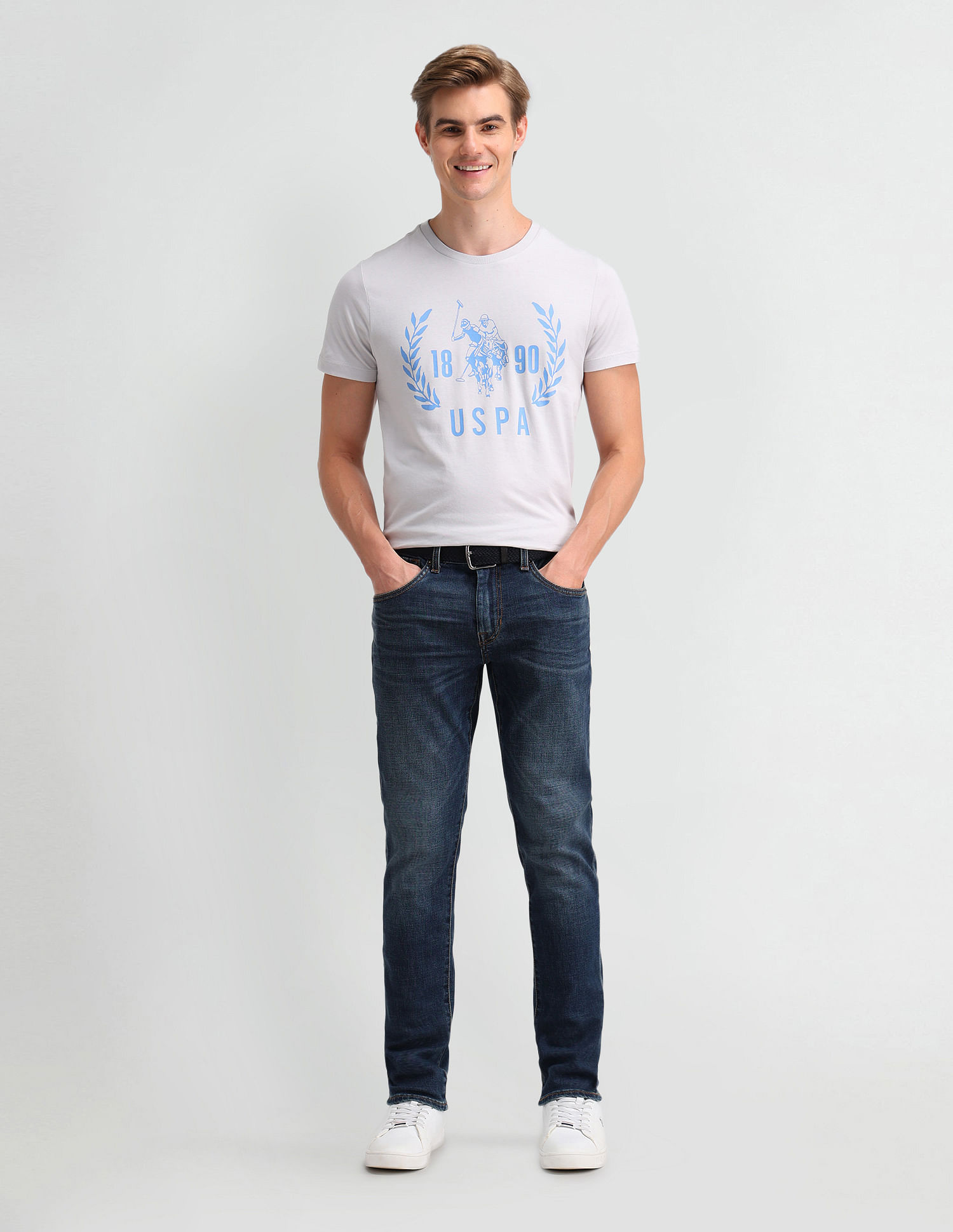 U.S. Polo Assn. Denim Co. Brandon Slim Tapered Blue Jeans