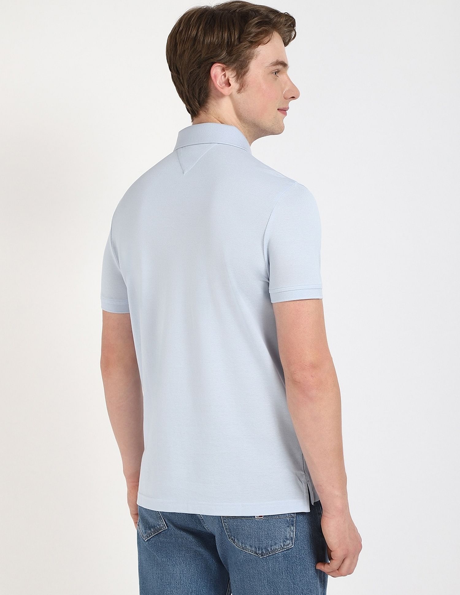 Tommy Hilfiger Solid Regular-Fit Cotton Polo Shirt