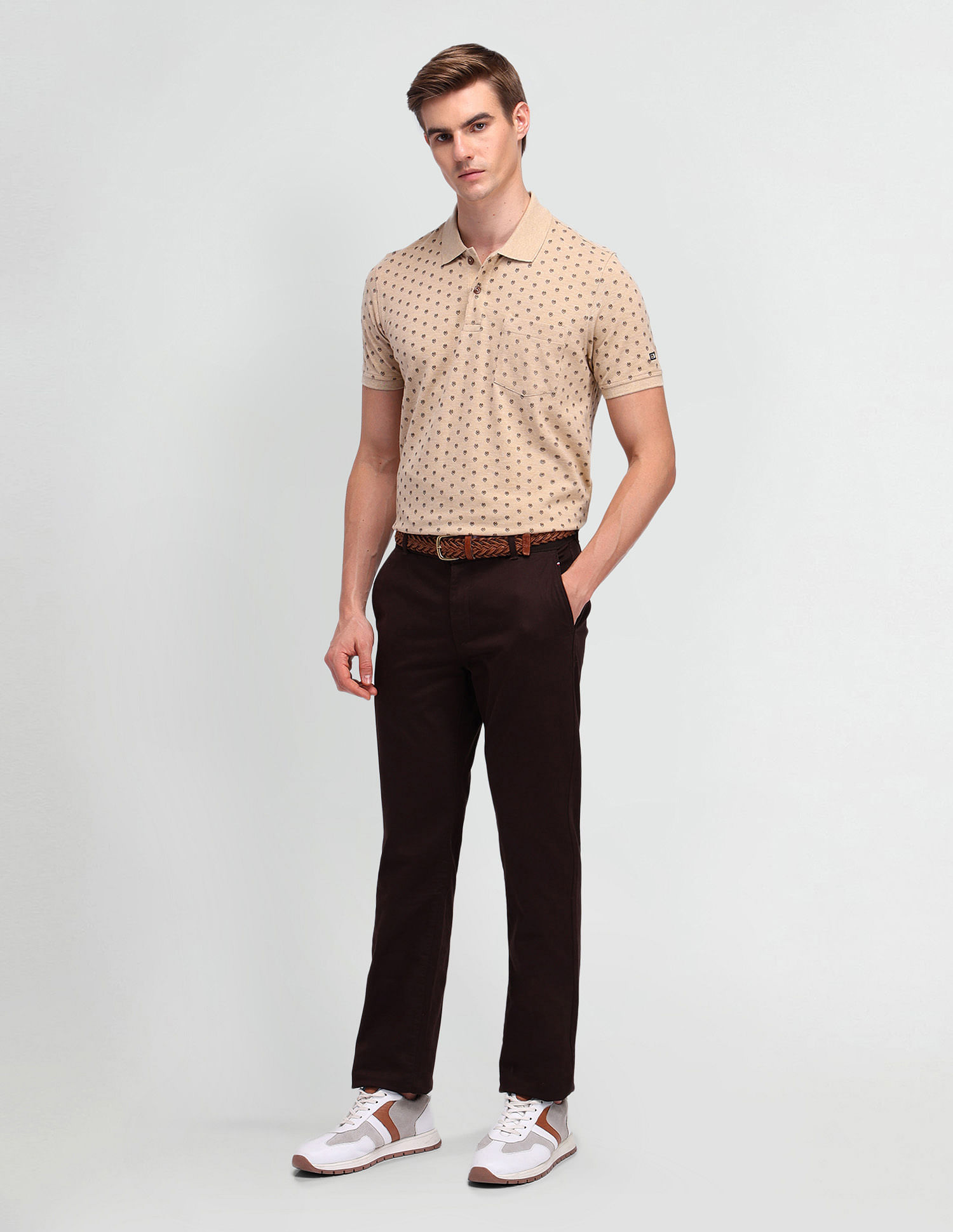 Arrow Sport All-Over Printed Regular Polo Shirt