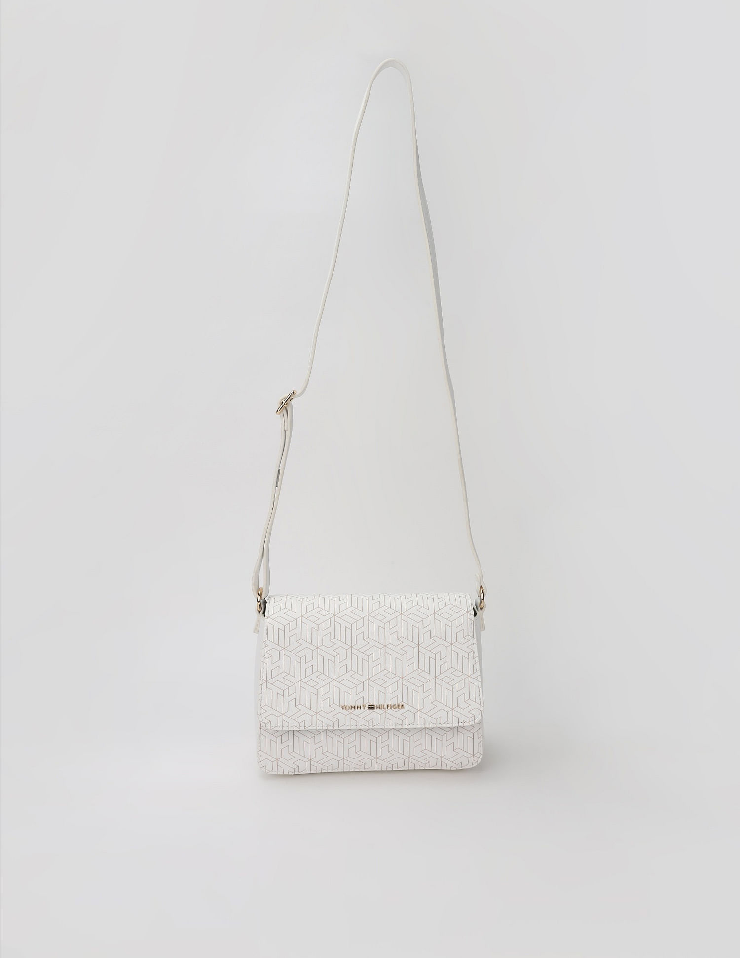 Tommy Hilfiger Logo Beige Pu Sling Bag