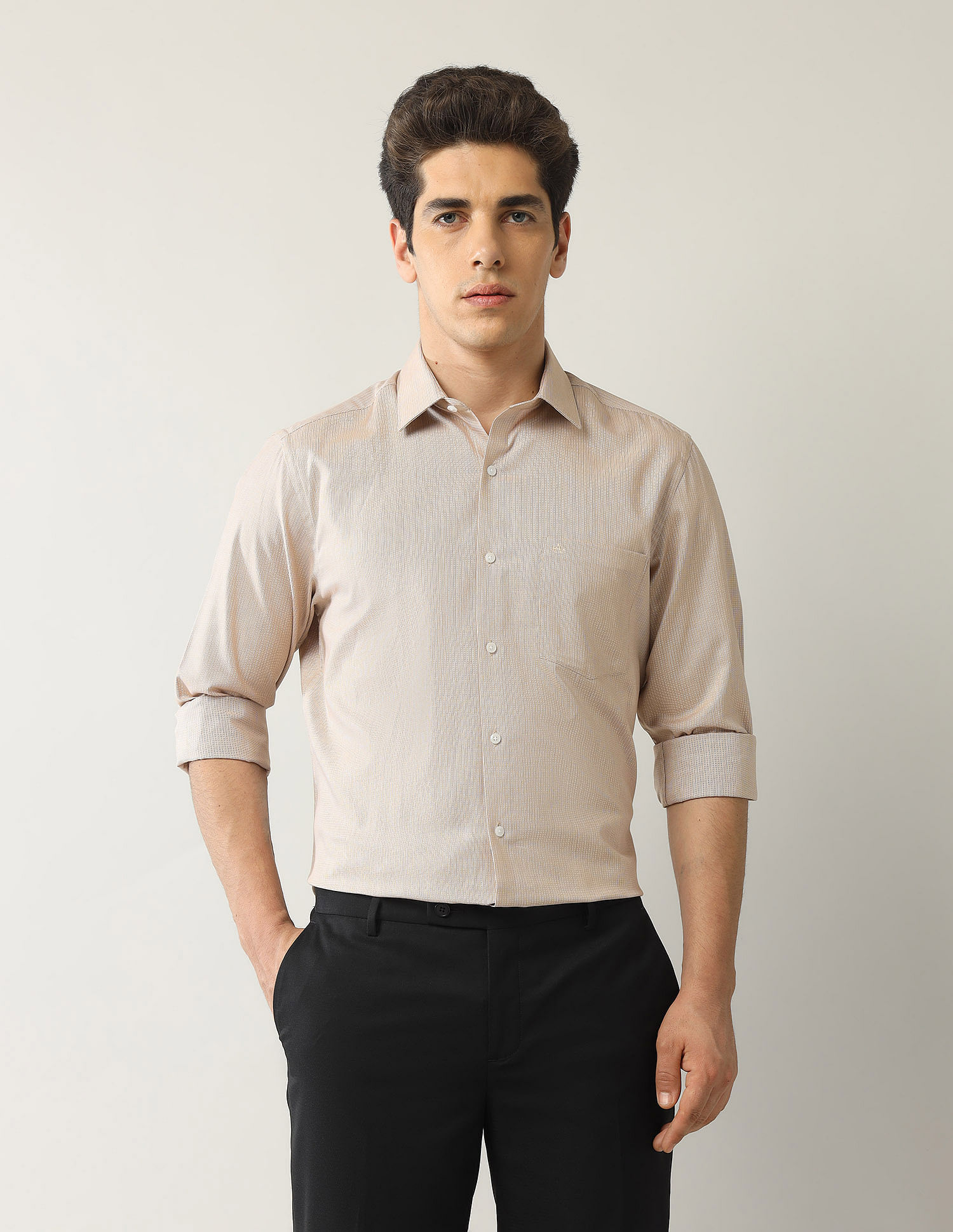 Arrow Textured Liberty Classic Fit Dobby Shirt