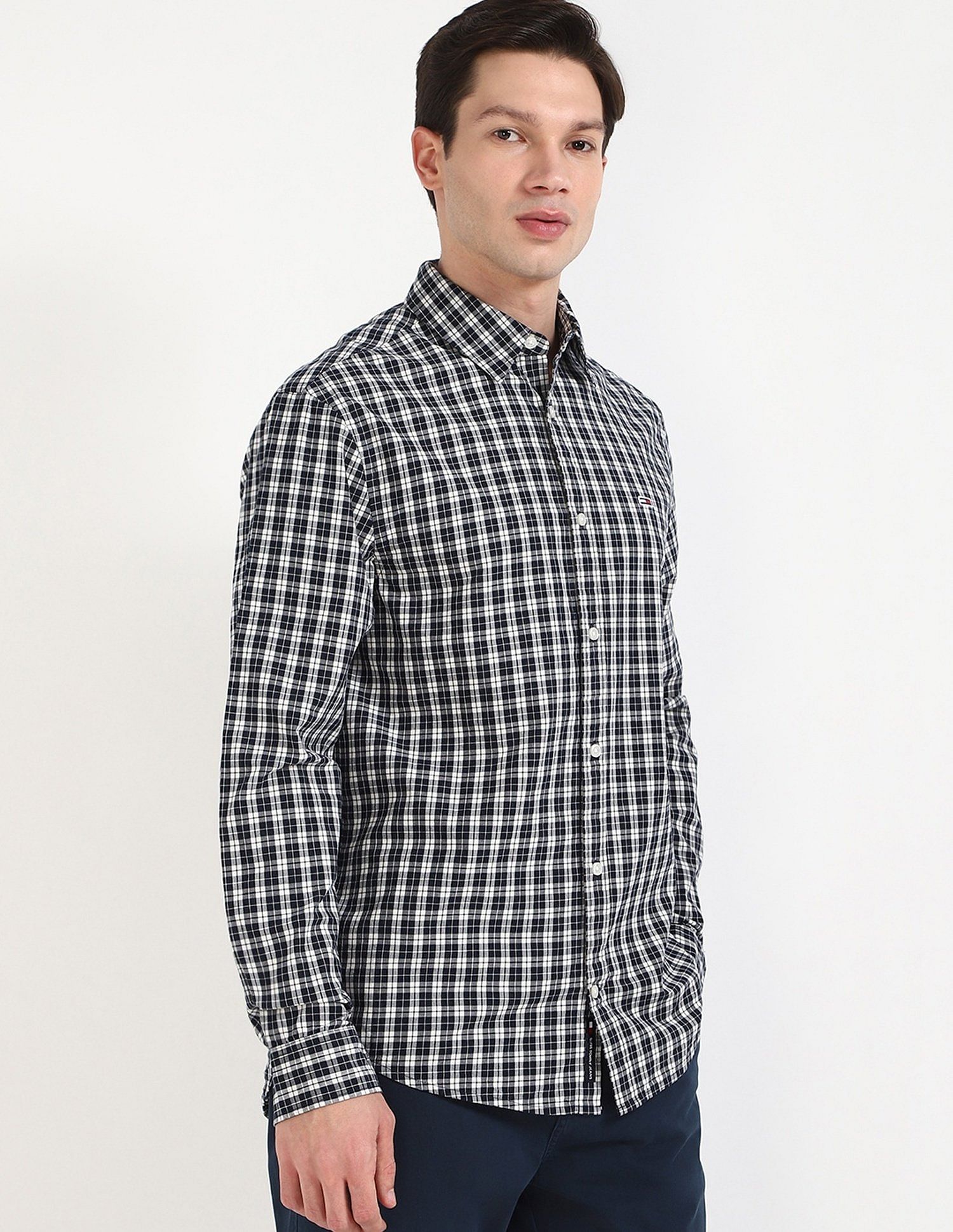 Tommy Hilfiger Checks Regular-Fit Woven Shirt