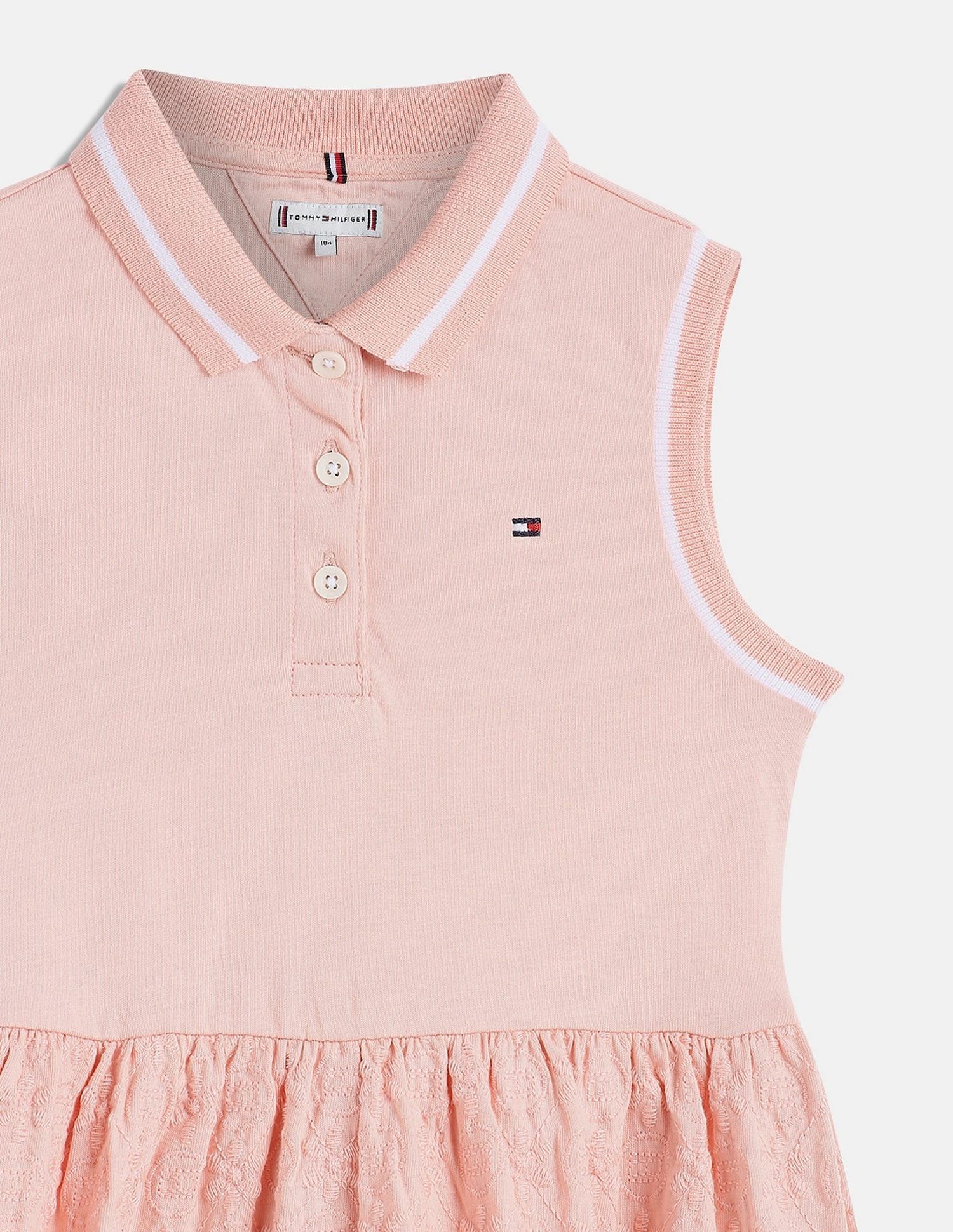 Tommy Hilfiger Kids Girls Embroidered Regular-Fit Cotton Dress