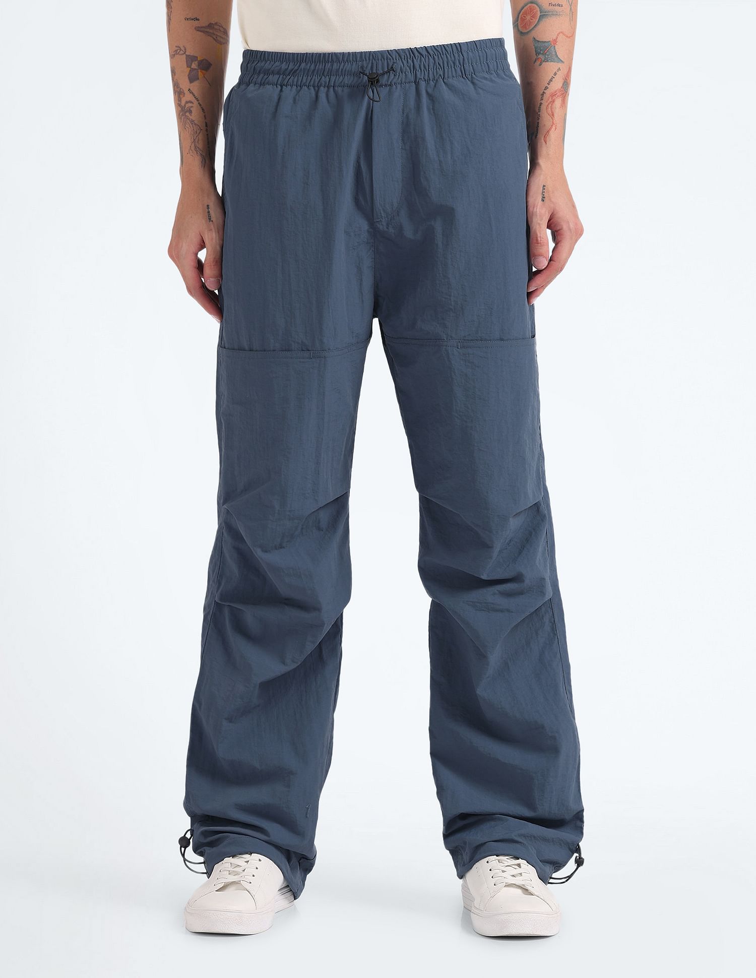 Flying Machine Mid Rise Loose Fit Cargo Pants