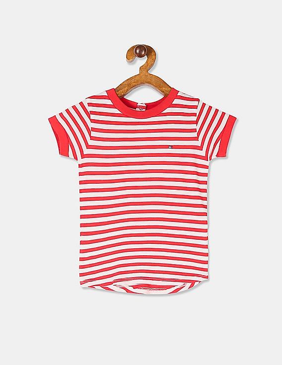 Buy Tommy Hilfiger Kids Girls Girls Red And White Striped Knit Top NNNOW