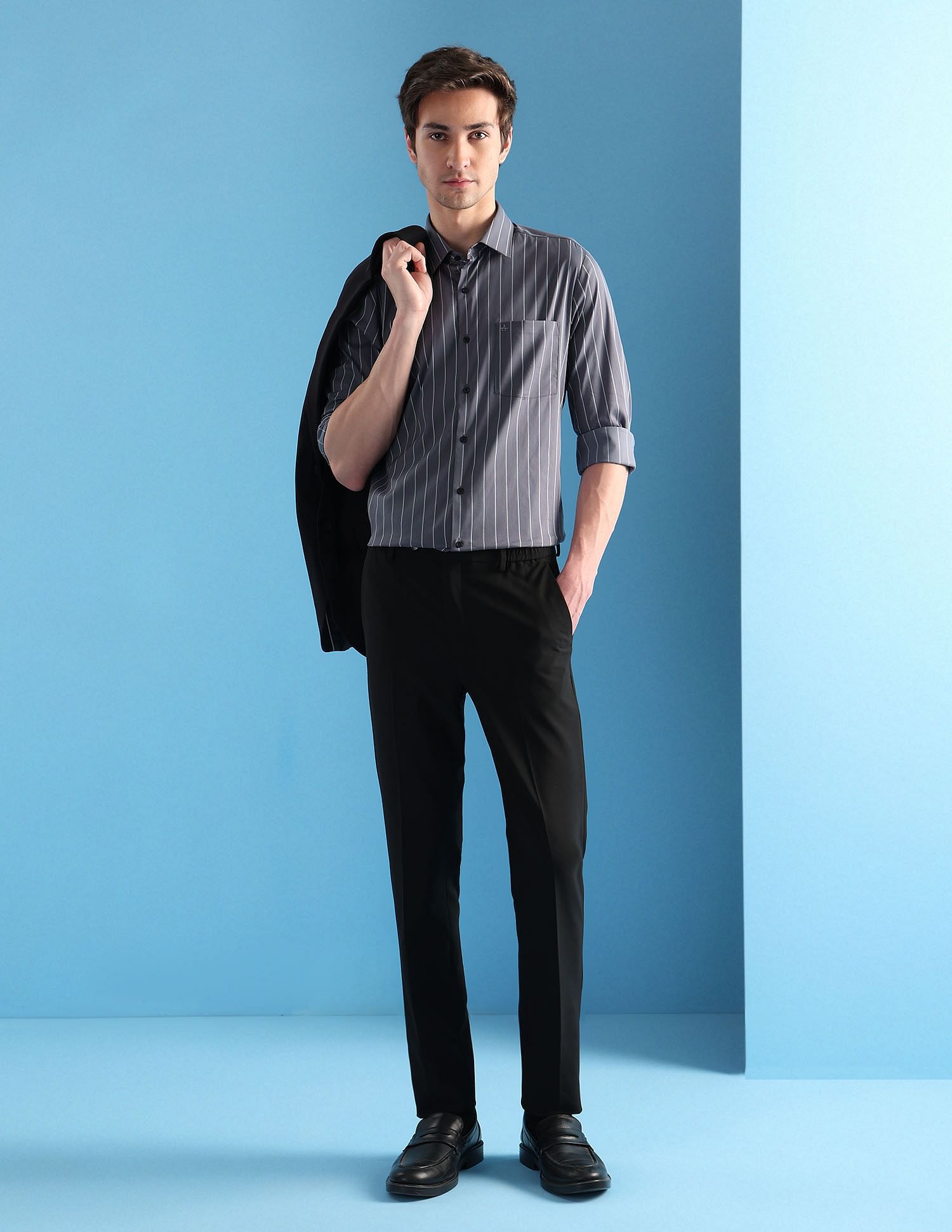 Arrow Vertical Striped Liberty Classic Fit Velocity Shirt