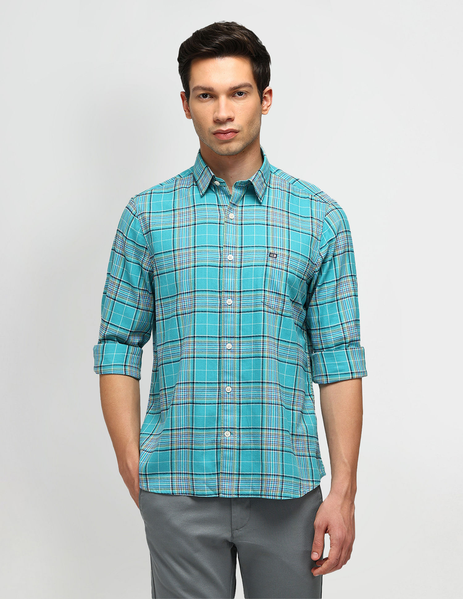Arrow Sport Air Soft Plaid Checked Shirt