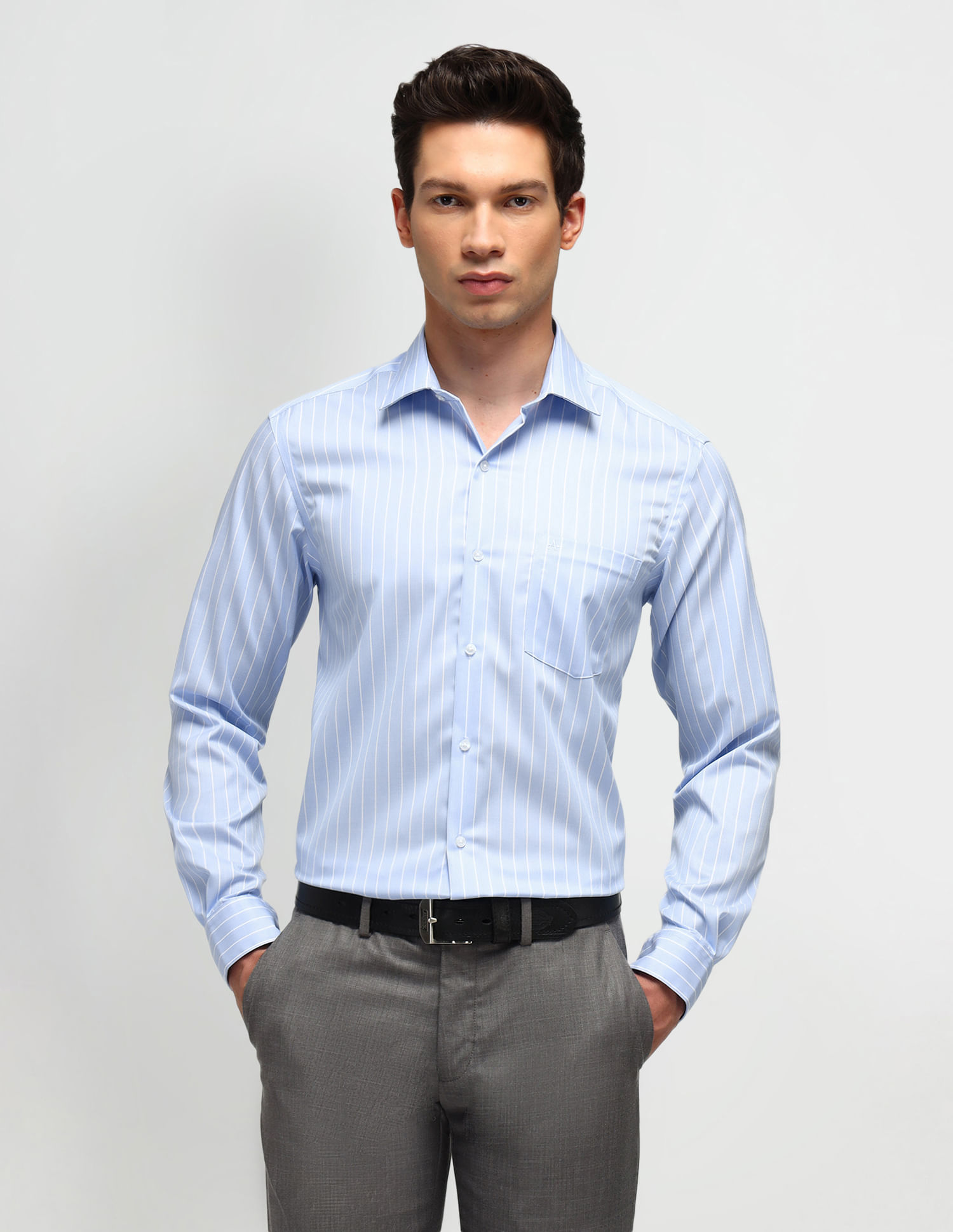 Arrow Slim Fit Vertical Striped Shirt