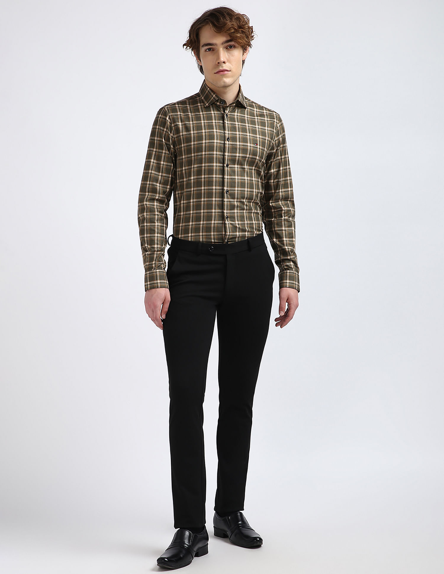 Tommy Hilfiger Melange Large Checked Regular Fit Shirt