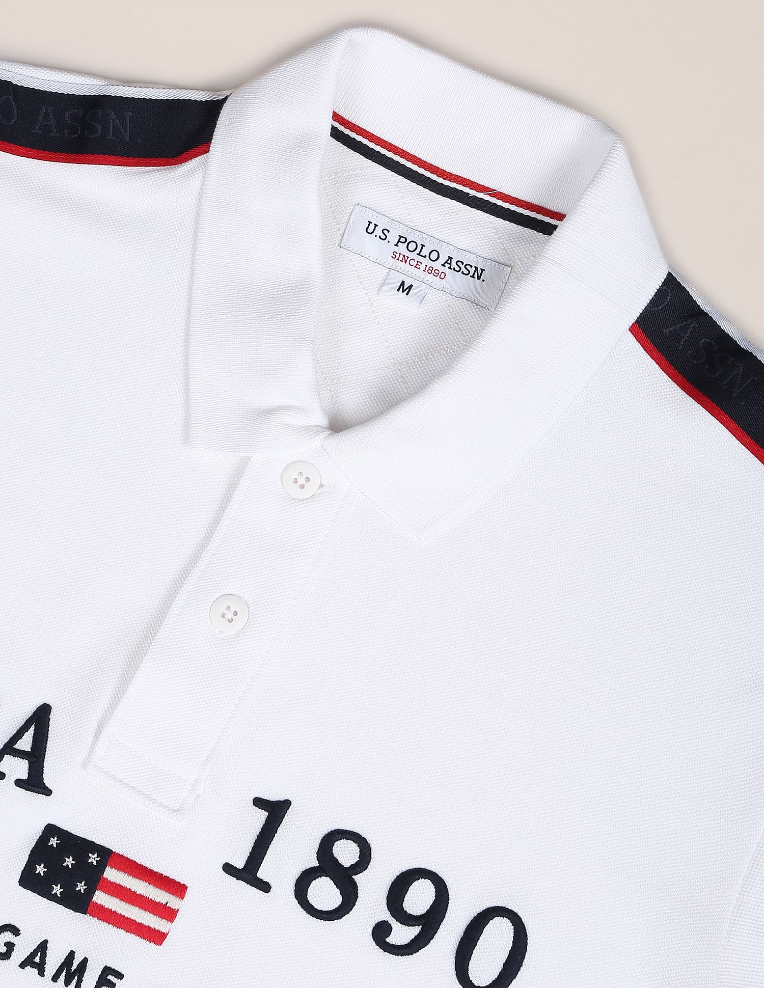 Buy U.S. Polo Assn. Brand Tape Embroidered Polo Shirt