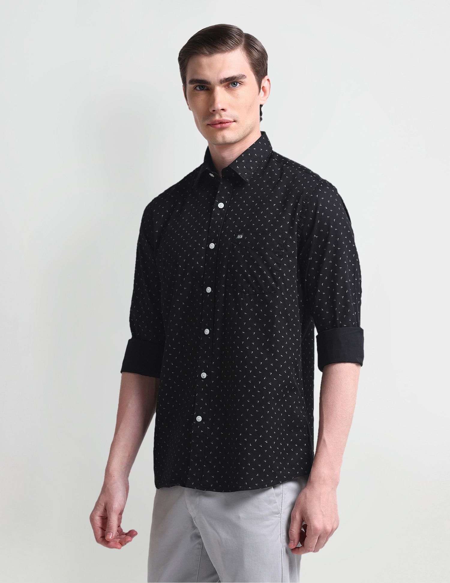Arrow Sport Geometric Print Slim Fit Shirt