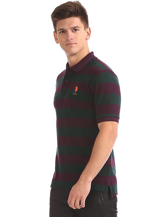 U.S. Polo Assn. Striped Slim Fit Polo Shirt