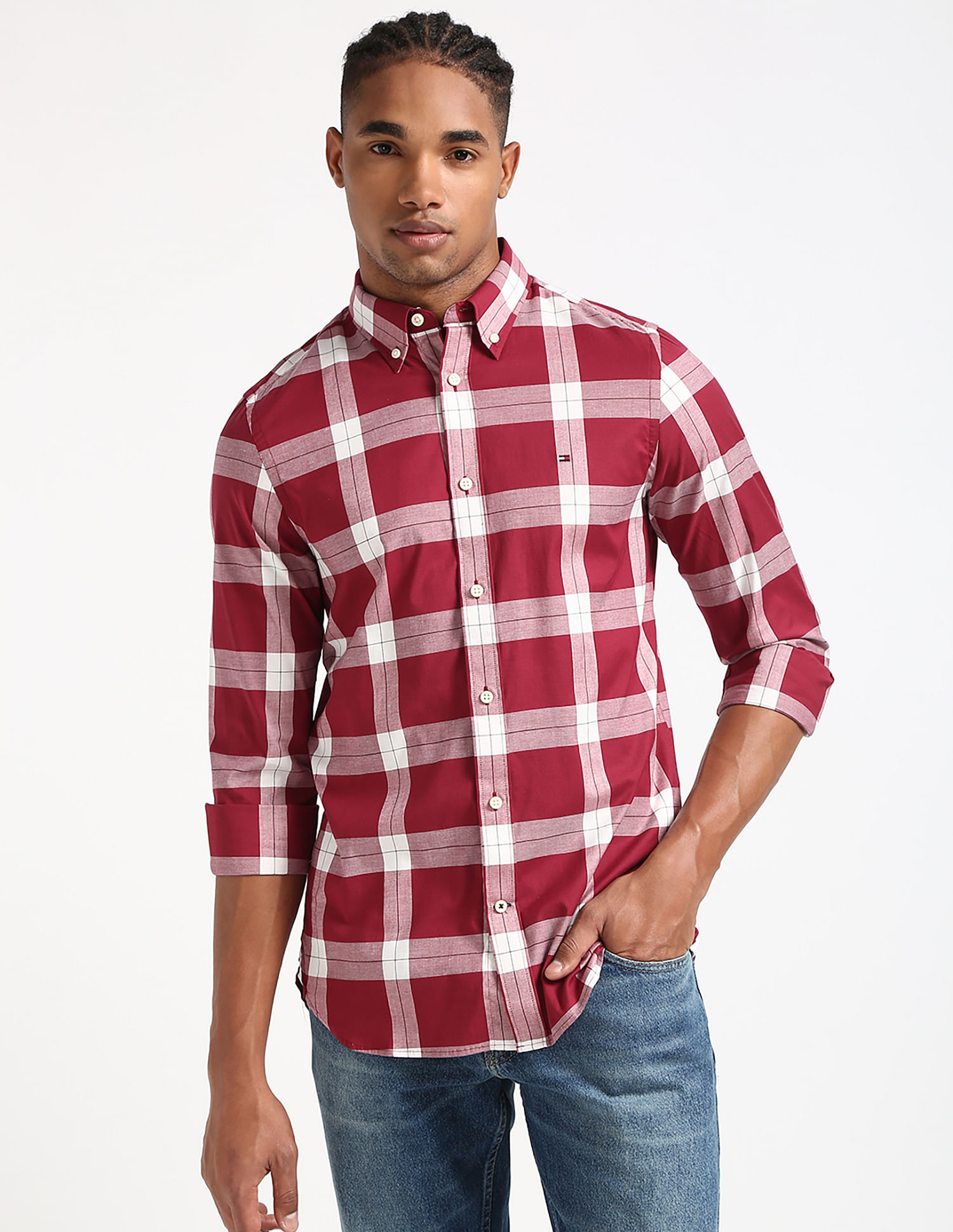 Tommy Hilfiger Harrington Poplin Plaid Shirt