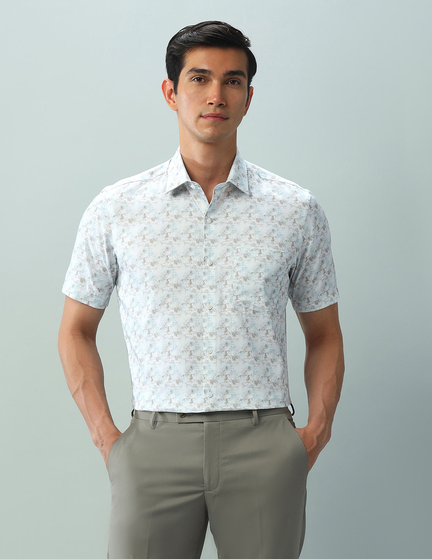 Arrow Regular Fit Twill Printed Shirt