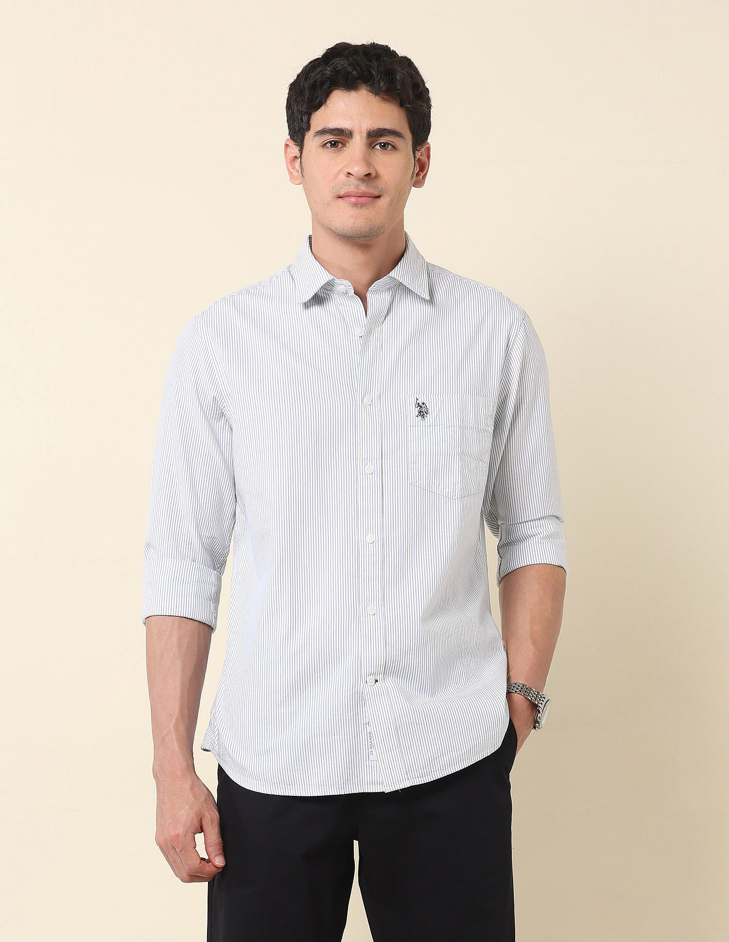 U.S. Polo Assn. Vertical Striped Pure Cotton Shirt