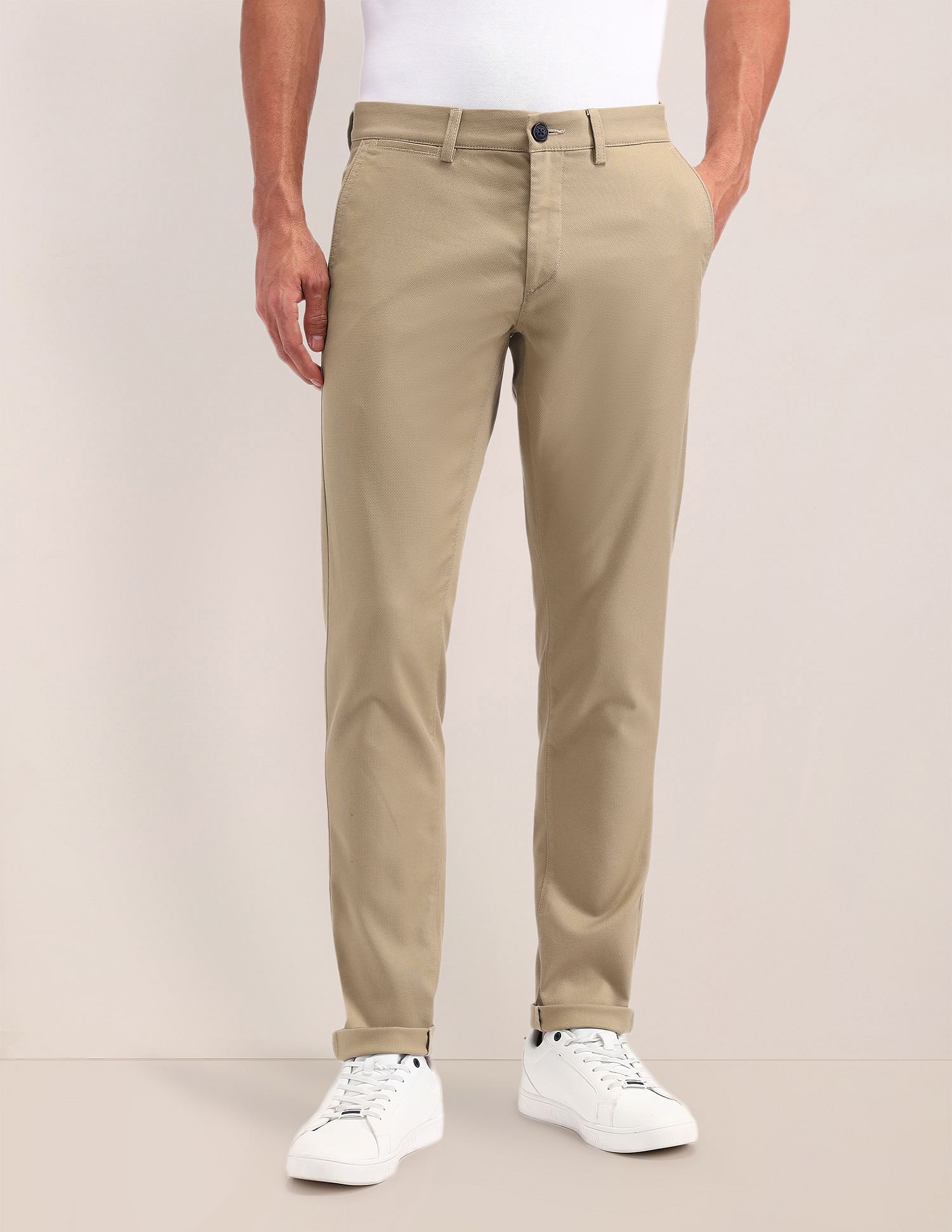 U.S. Polo Assn. Austin Slim Fit Solid Trousers