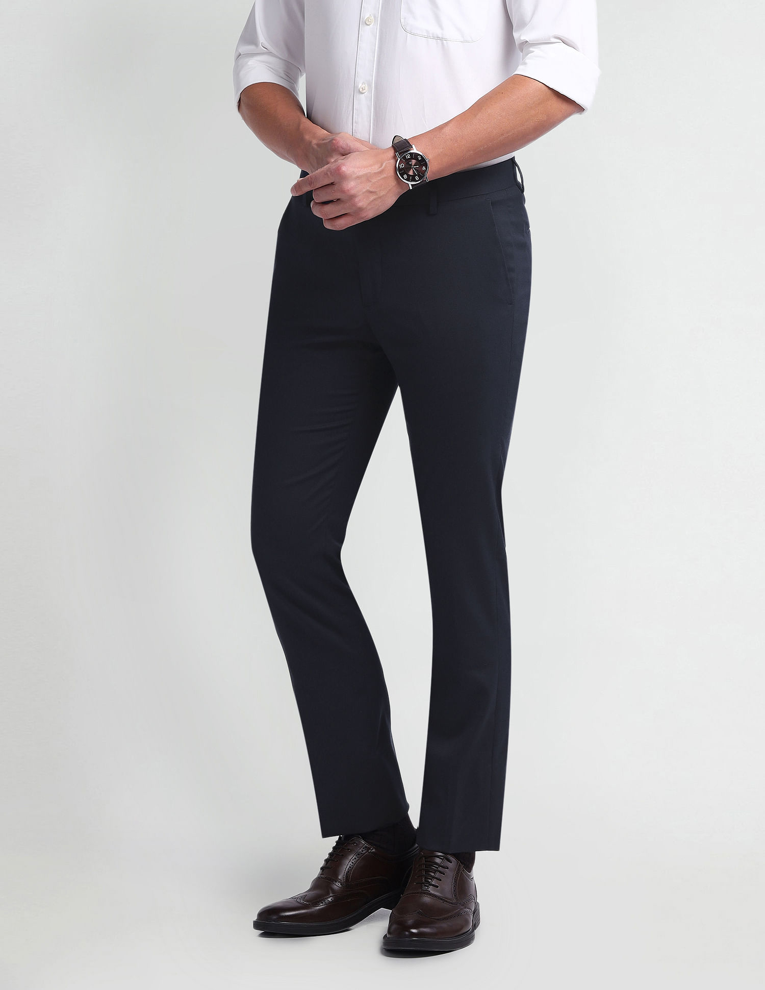 Arrow Geometric Pattern Tapered Fit Trousers