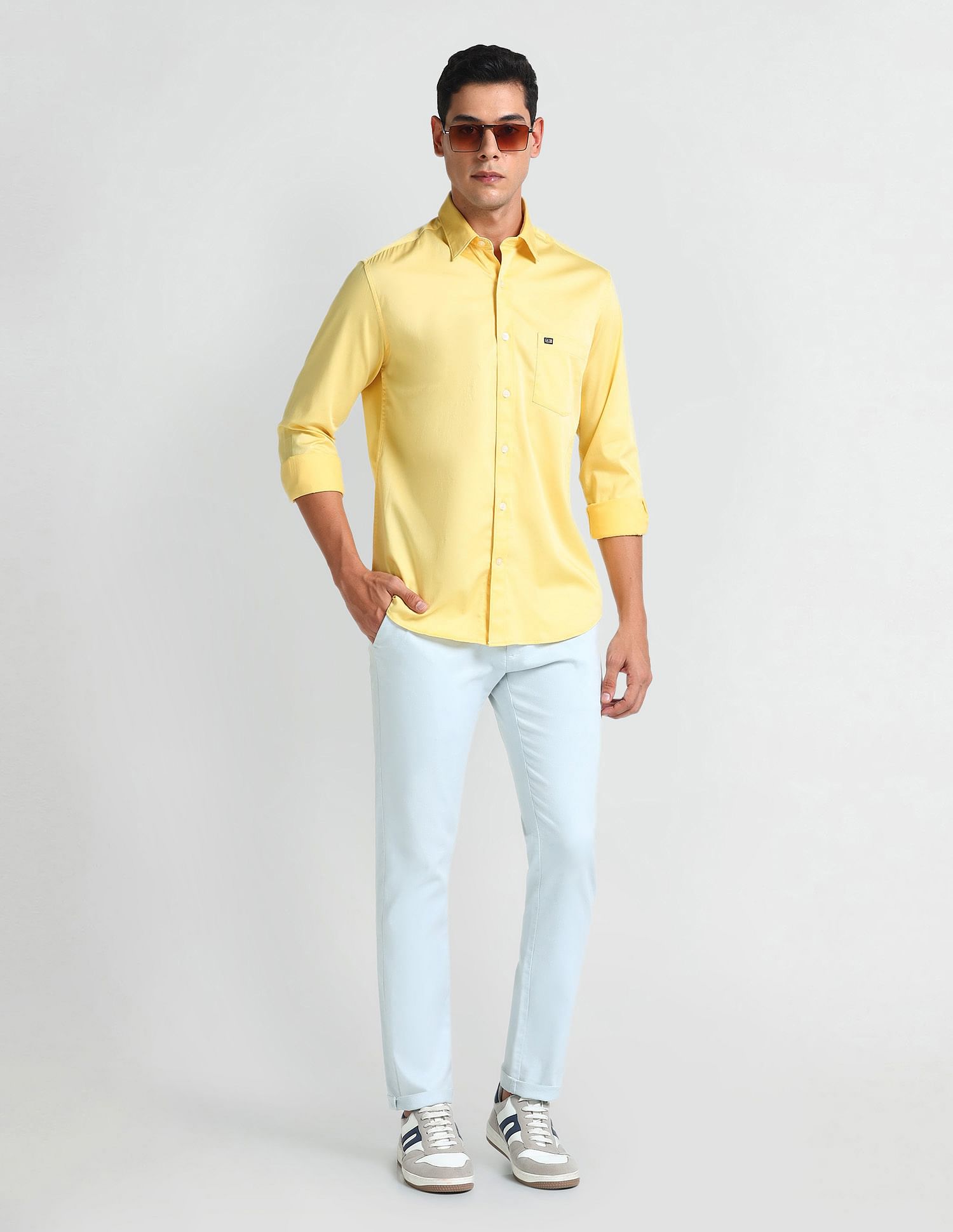 Arrow Sports Long Sleeve Solid Shirt