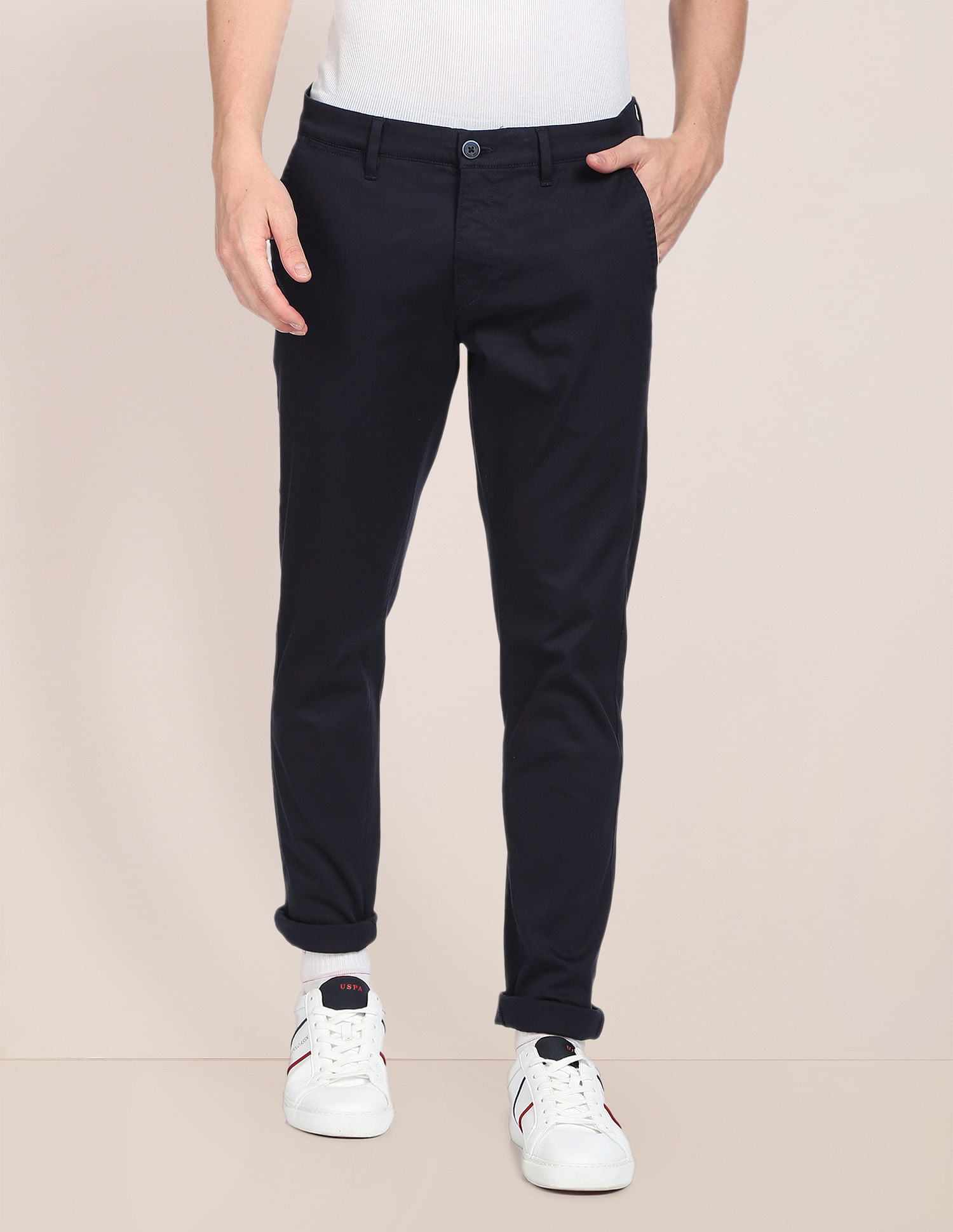U.S. Polo Assn. Corduroy Solid Casual Trousers